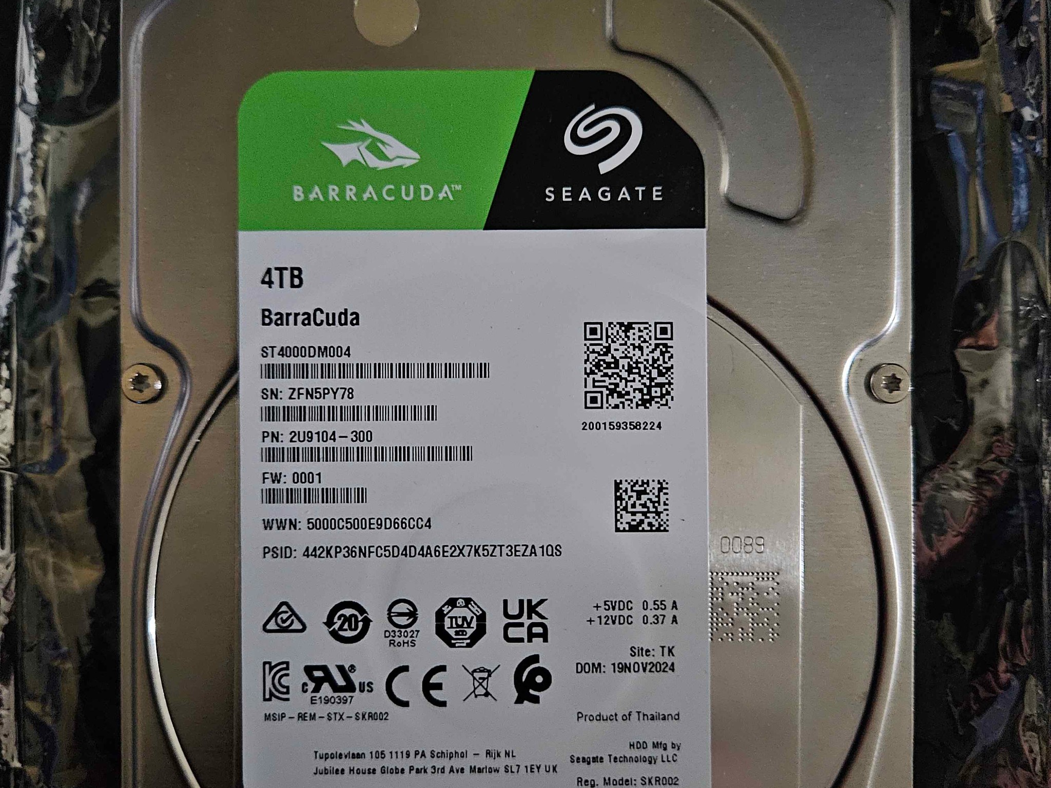 Seagate BarraCuda Pro 4TB