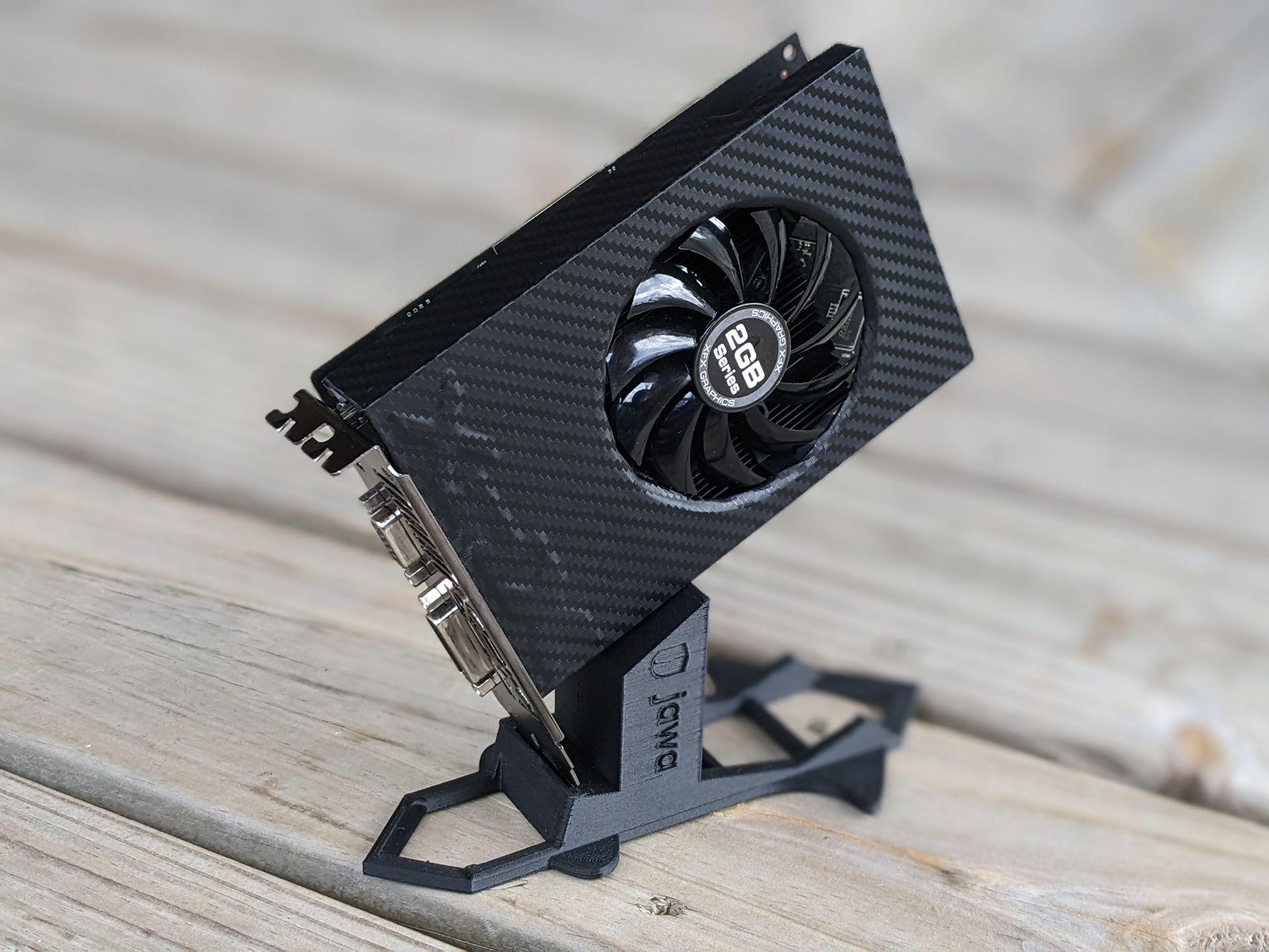 Black Vinyl Wrapped XFX AMD Radeon R7 240 2GB