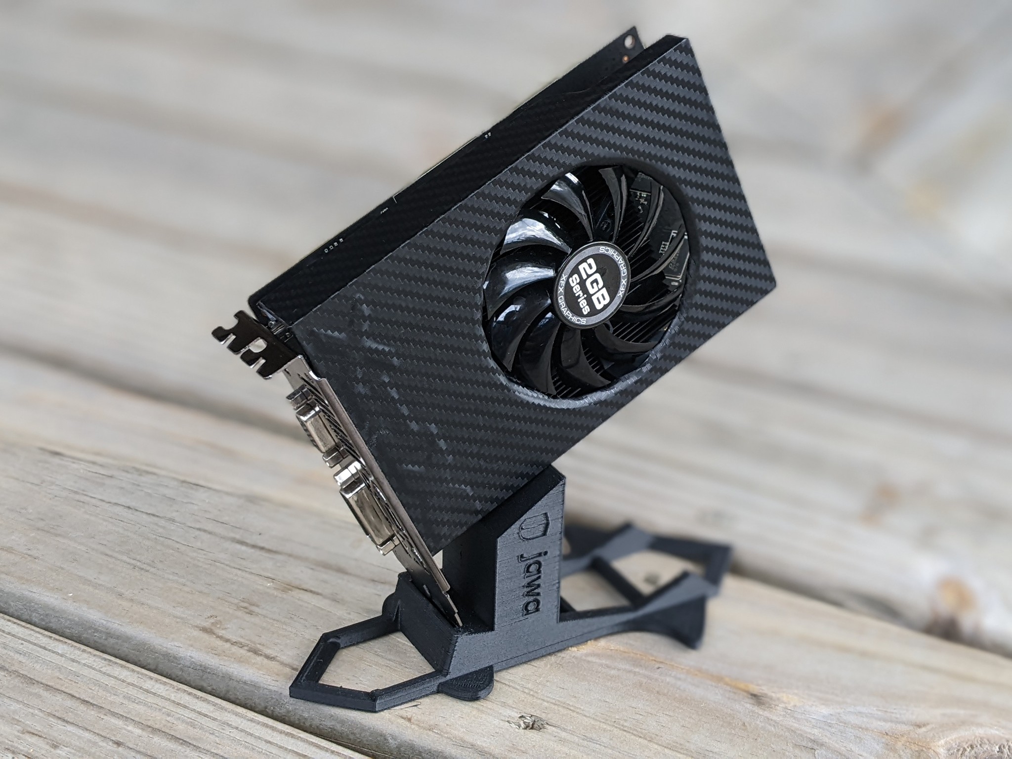 Black Vinyl Wrapped XFX AMD Radeon R7 240 2GB