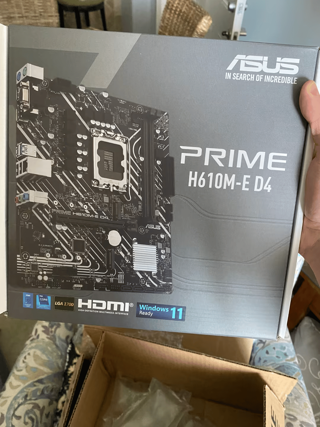 ASUS Prime H610M-E D4 Motherboard, brand new unopened, still factory sealed