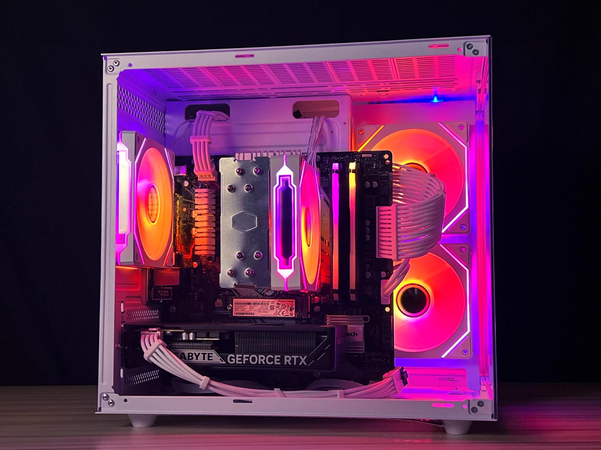 🔥 White Infinity Gaming PC - RTX 5060, Ryzen 7 2700x, 32gb, 1tb NVME