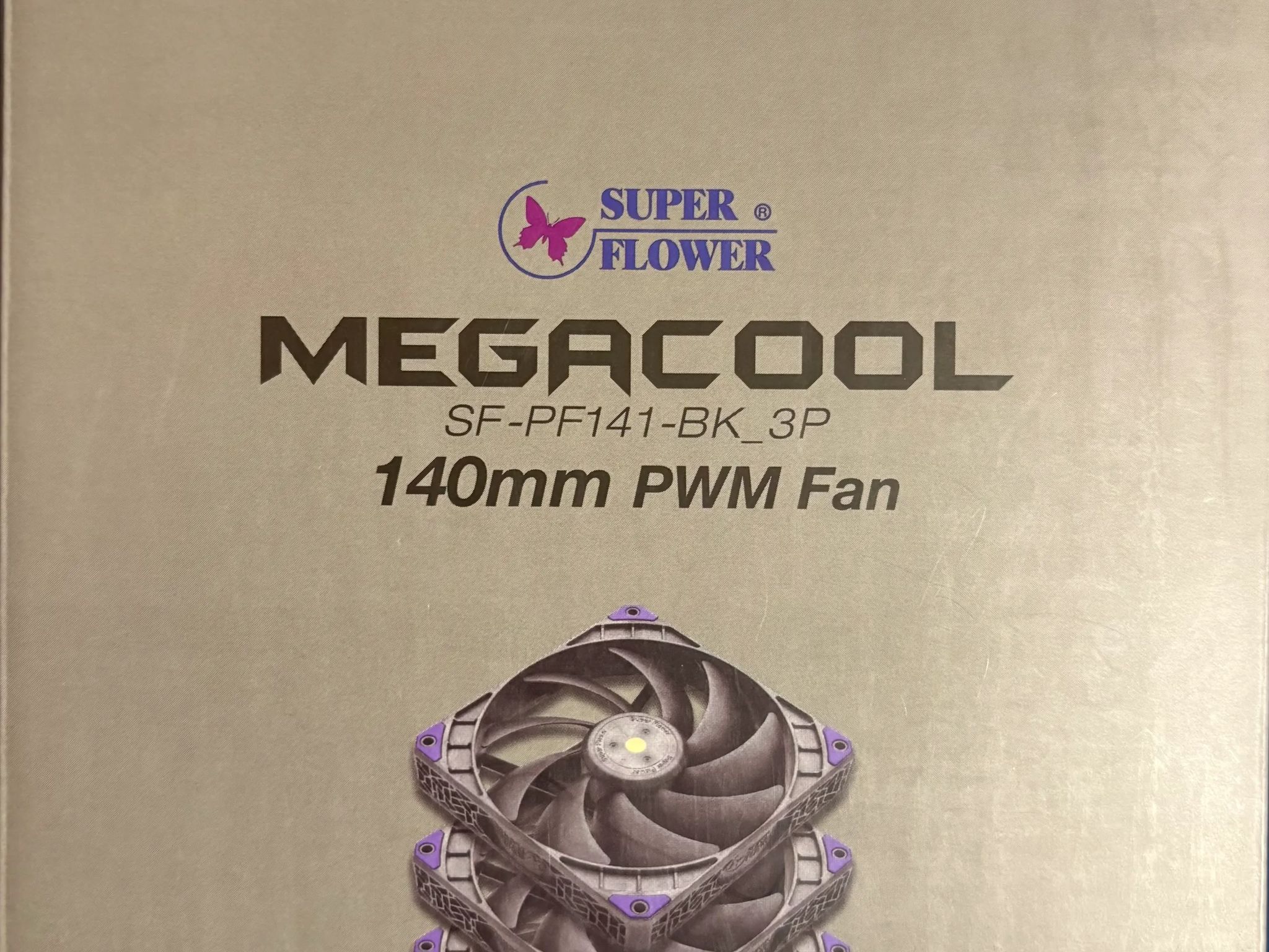 Super Flower MEGACOOL 140mm fan, Triple-Pack, 12-pole motor, PWM, Computer Case Fan, 30mm Depth