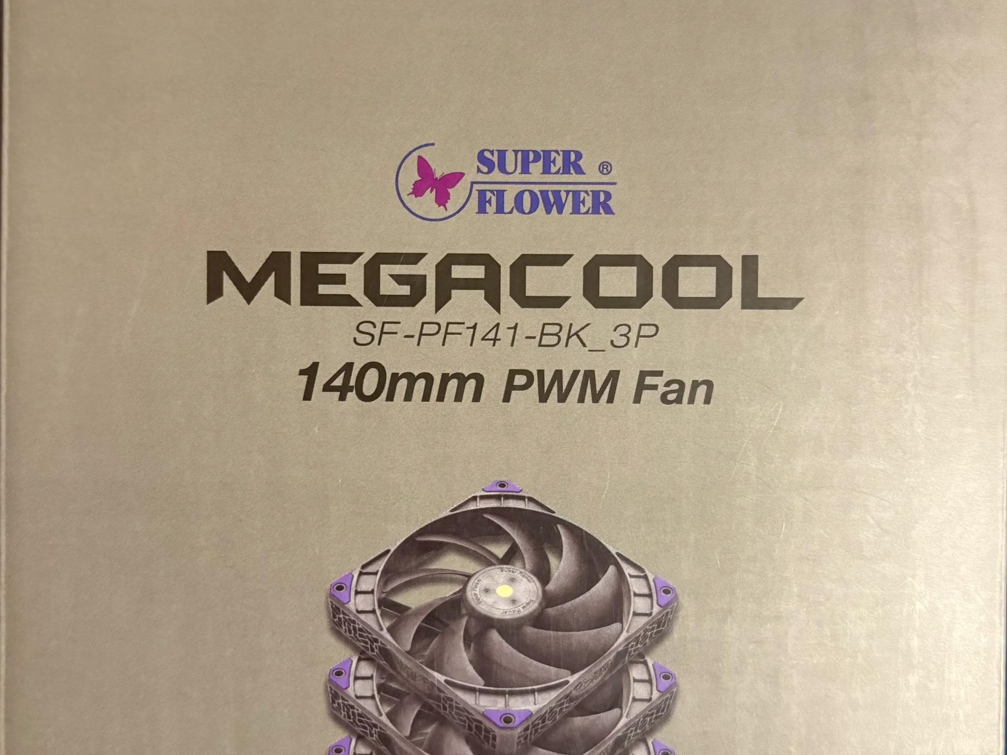 Super Flower MEGACOOL 140mm fan, Triple-Pack, 12-pole motor, PWM, Computer Case Fan, 30mm Depth