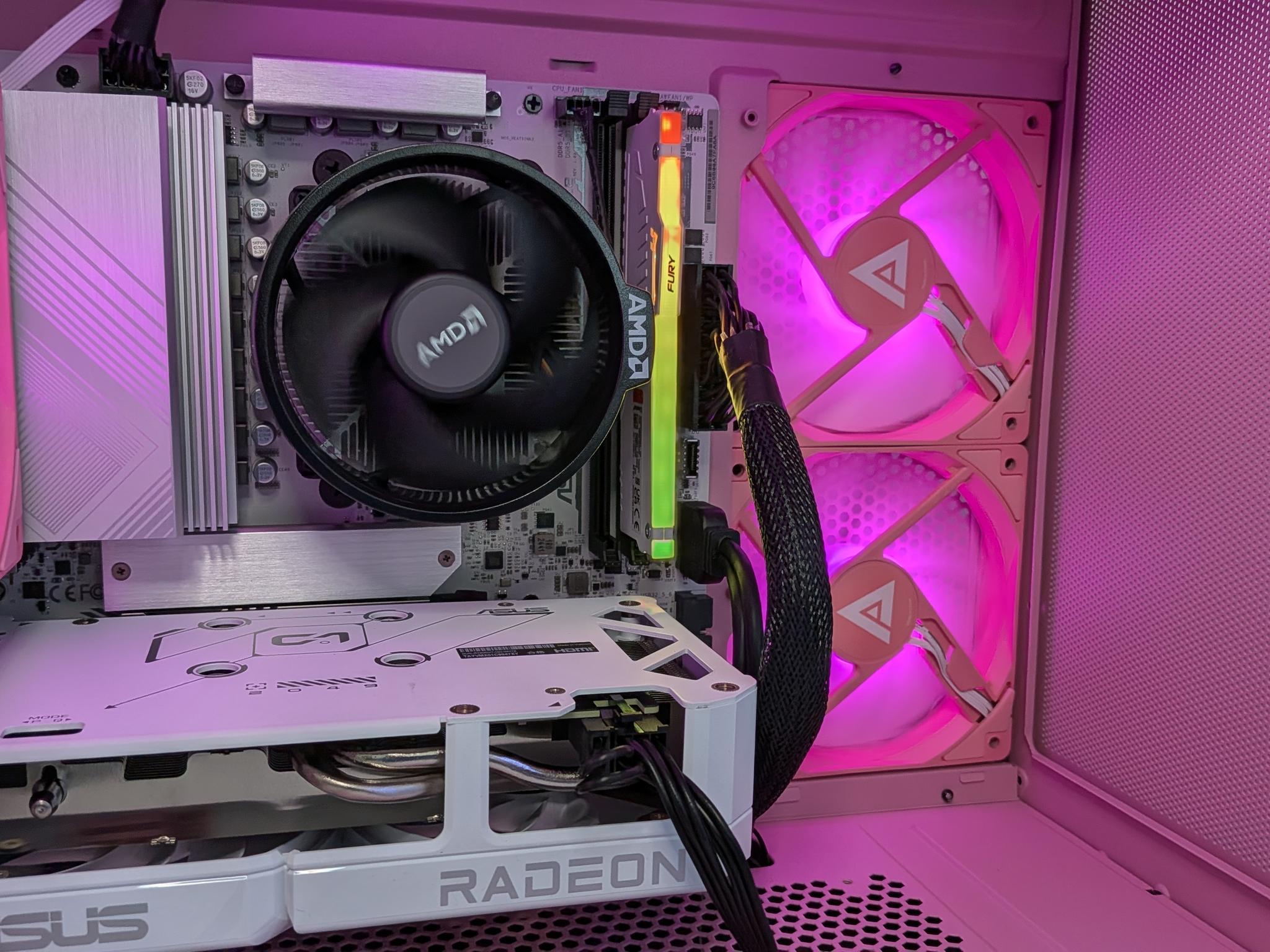 Brand New Build ALL AMD AM5 Custom Gaming PC Pink RGB