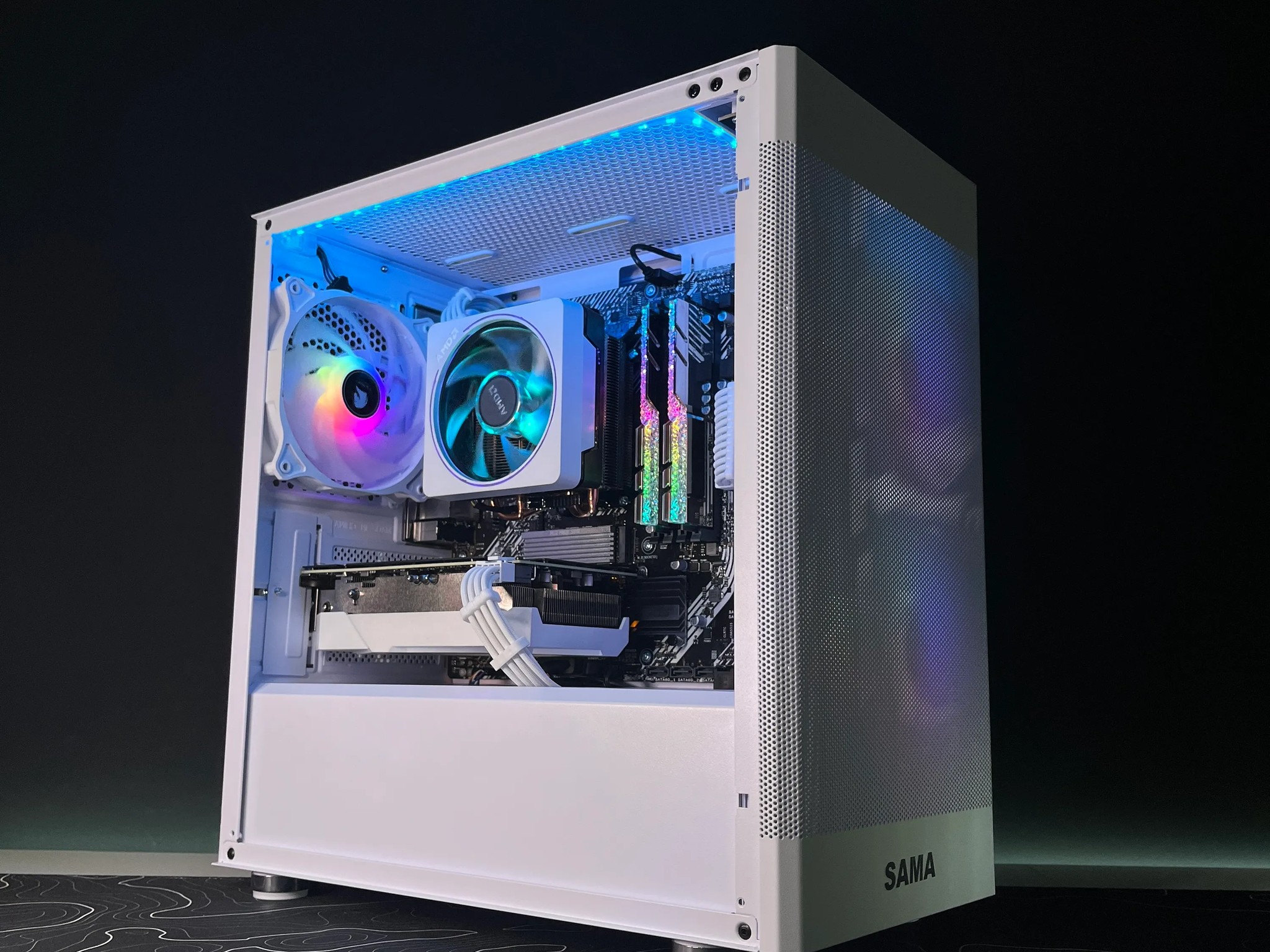 White & RGB Gaming PC | Ryzen 7 3700x & RTX 3050 8GB