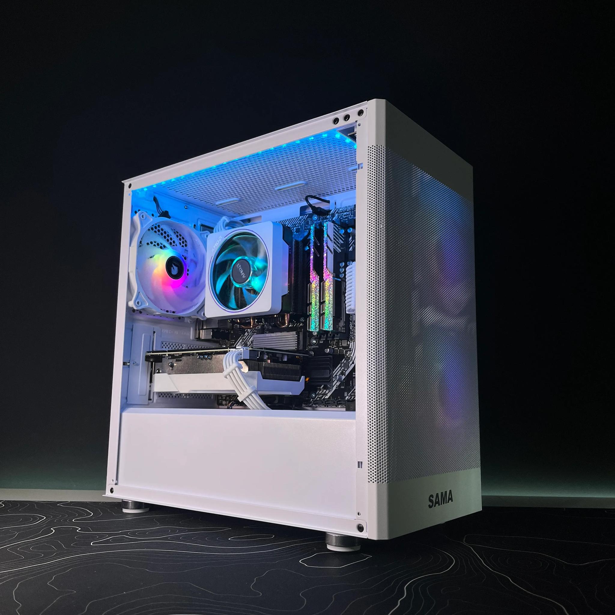 White & RGB Gaming PC | Ryzen 7 3700x & RTX 3050 8GB