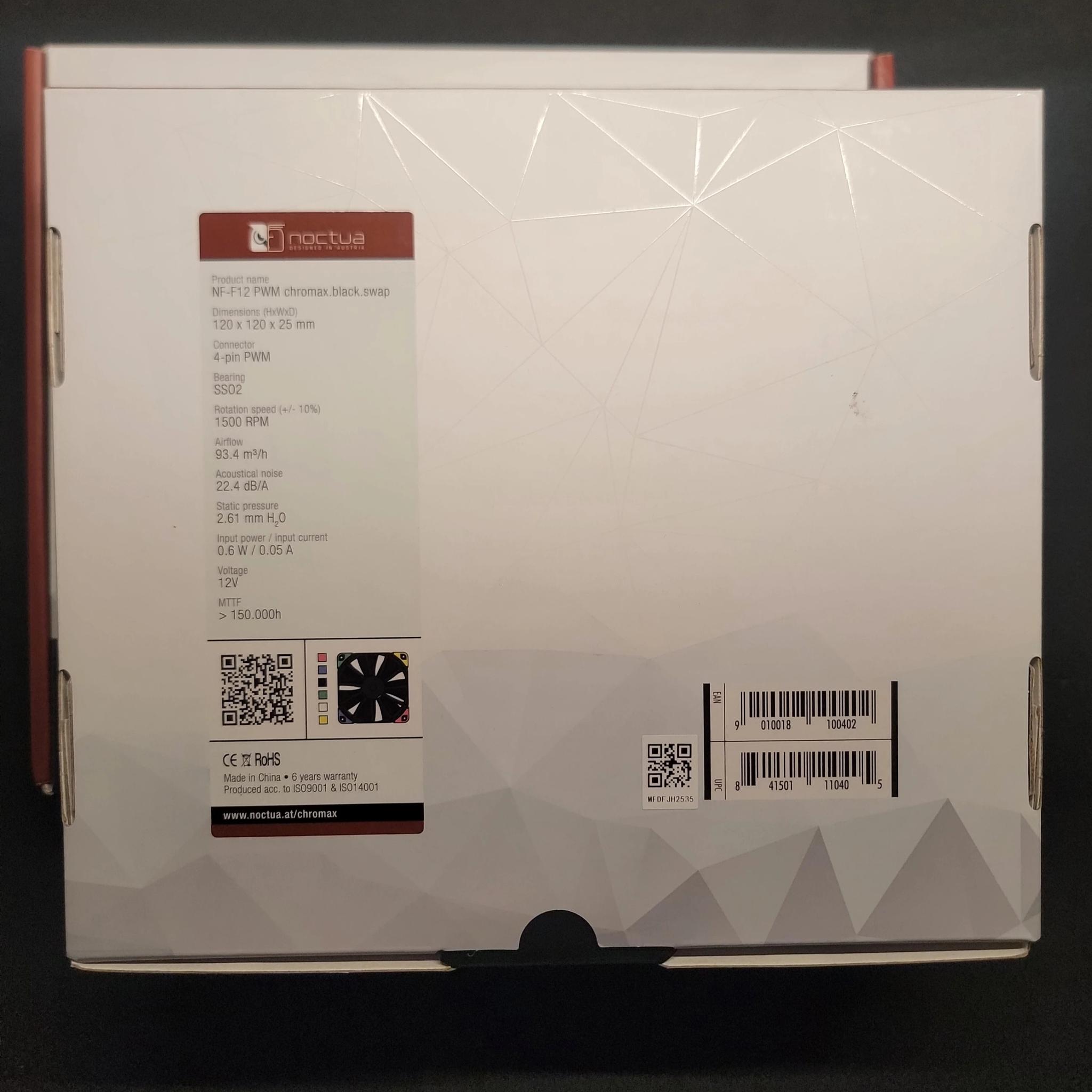Chromax black Noctua fans x2