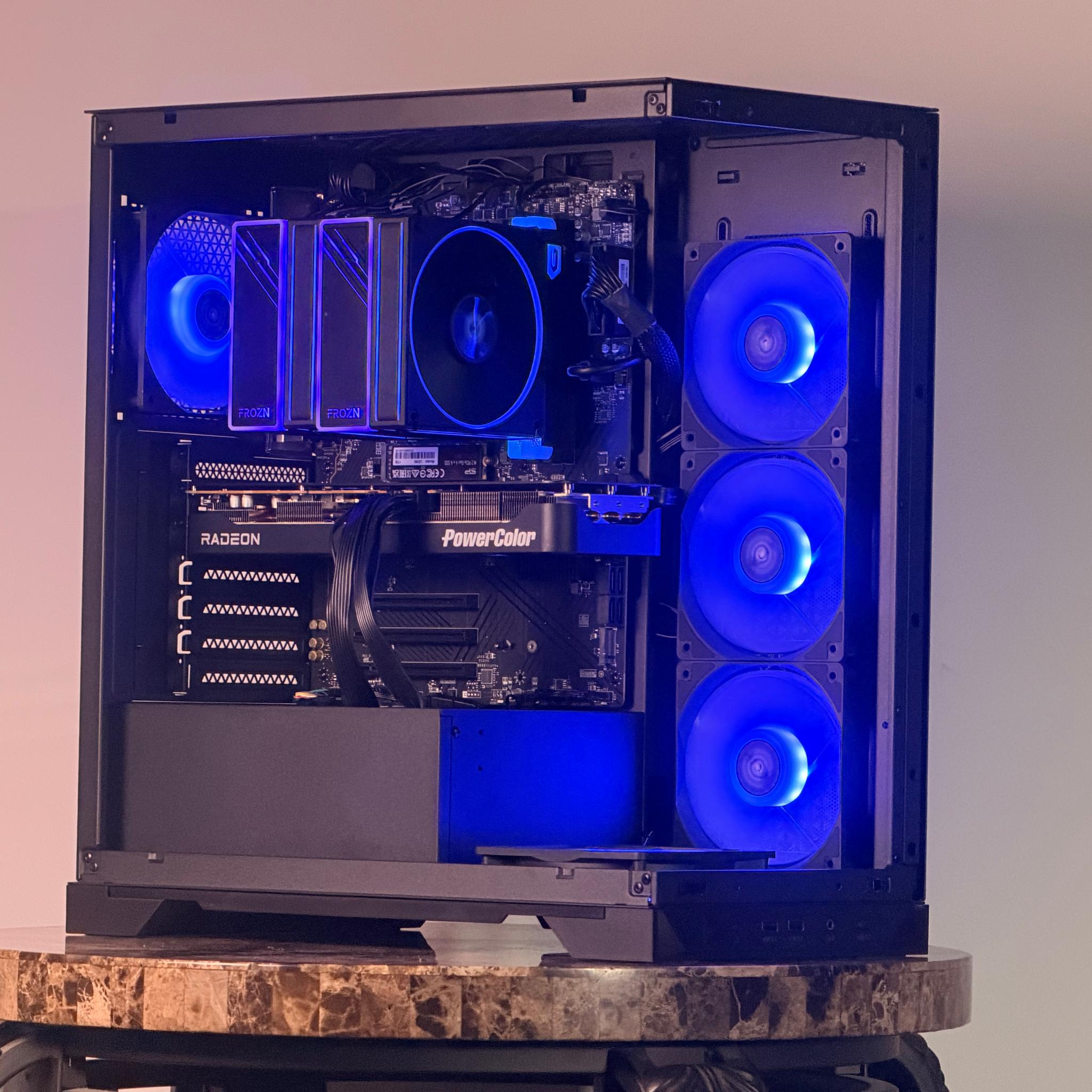 FREE SHIPPING 🖤 🌈 Black RGB Gaming PC | RX 9070 16 GB | Ryzen 5 7600x | 1TB SSD | 32 GB DDR5