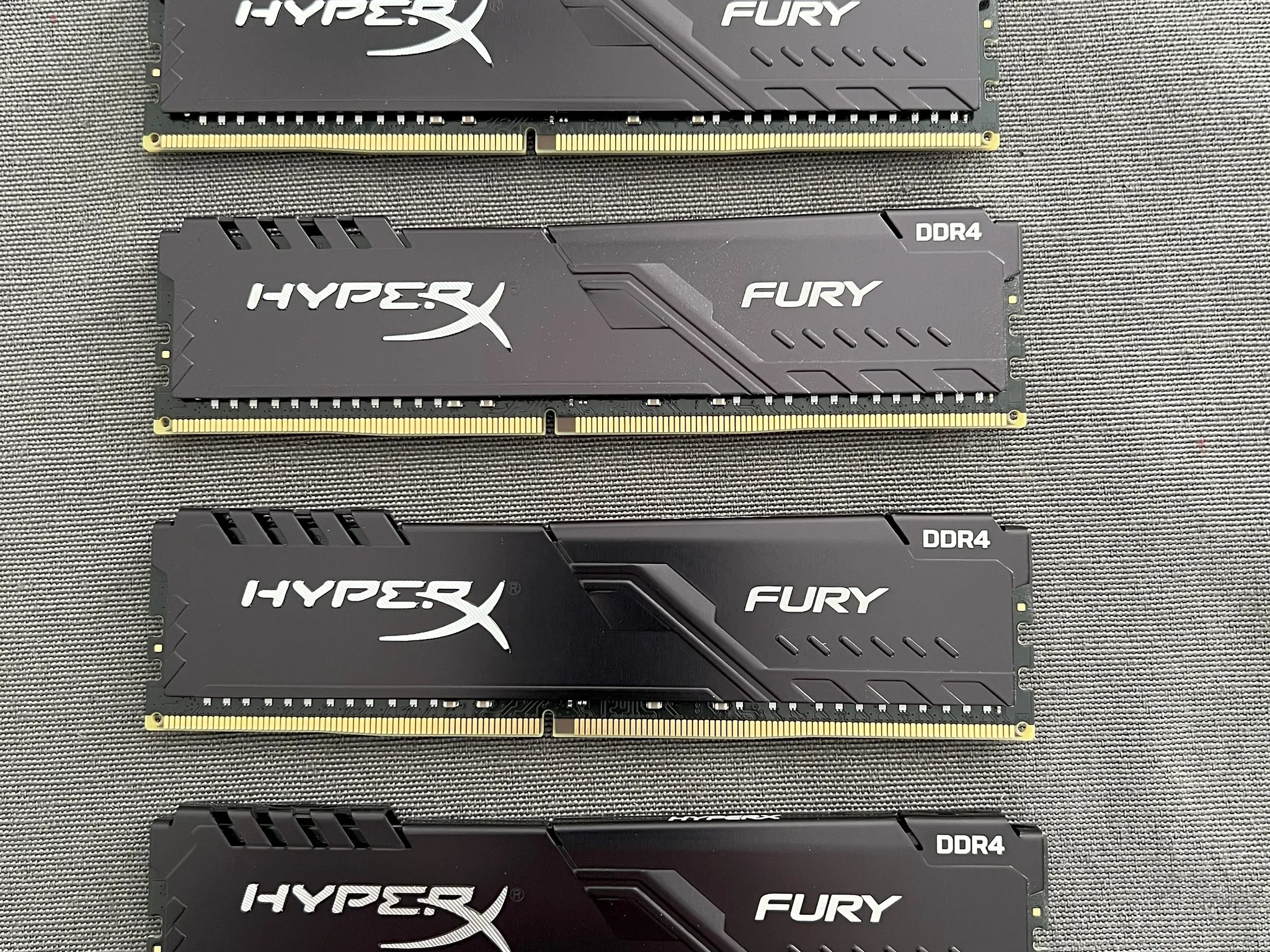 HyperX Fury 64GB 3200MHz DDR4 CL16 DIMM (Kit of 4) Black XMP Desktop Memory HX432C16FB3K4/64