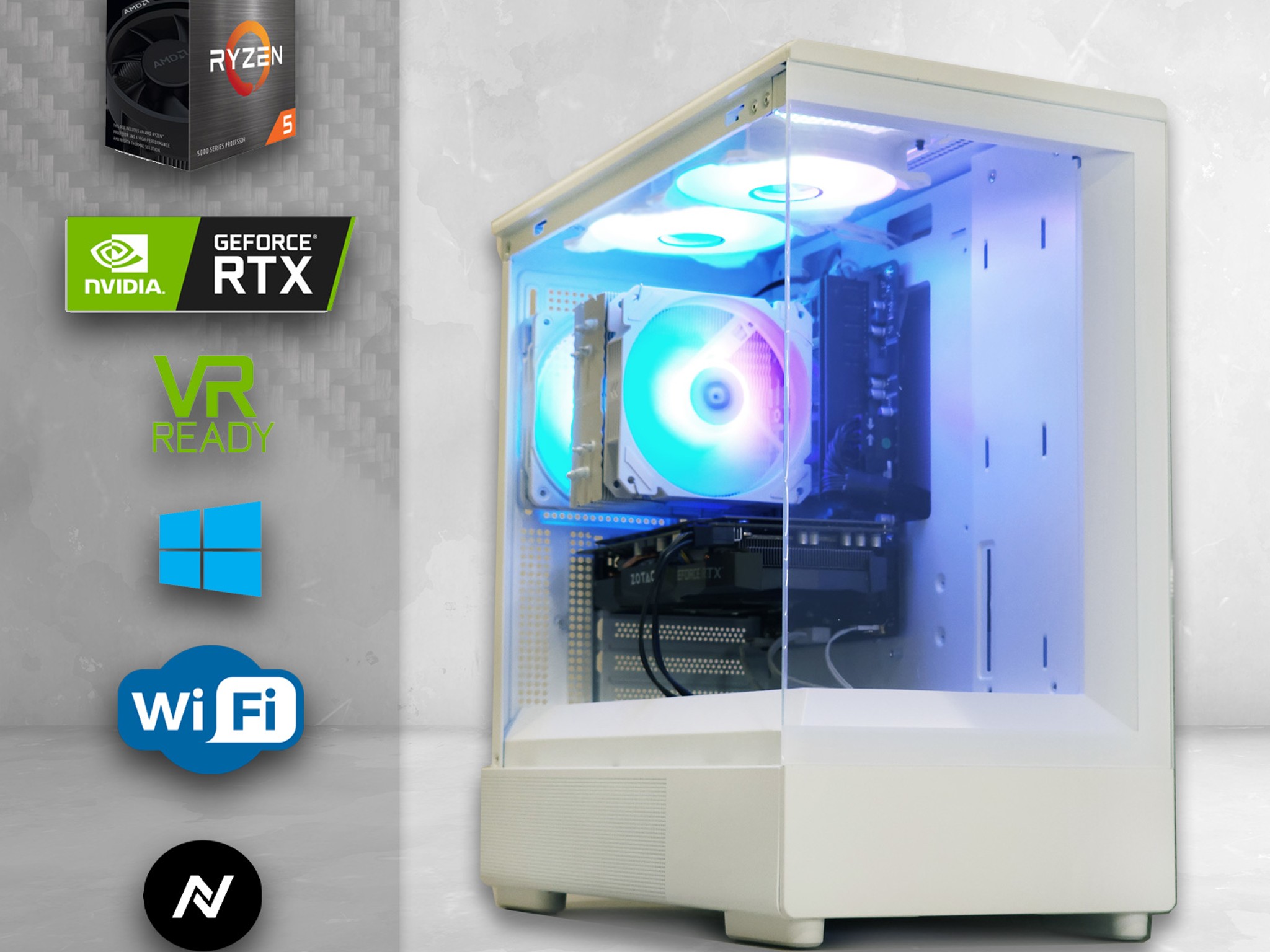 🧊 Pure Performance Gaming PC | RTX 2060, RYZEN 5 2600, 16GB DDR4, 512GB M.2 + 500GB HDD, WIFI & BT