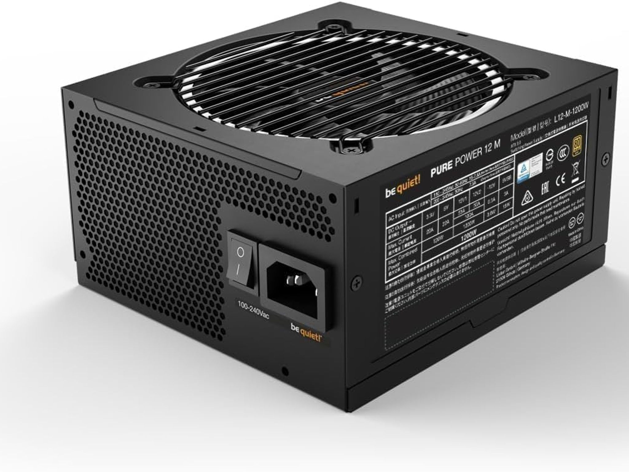 be Quiet! Pure Power 12 M 1200W 80 Plus Gold ATX Power Supply