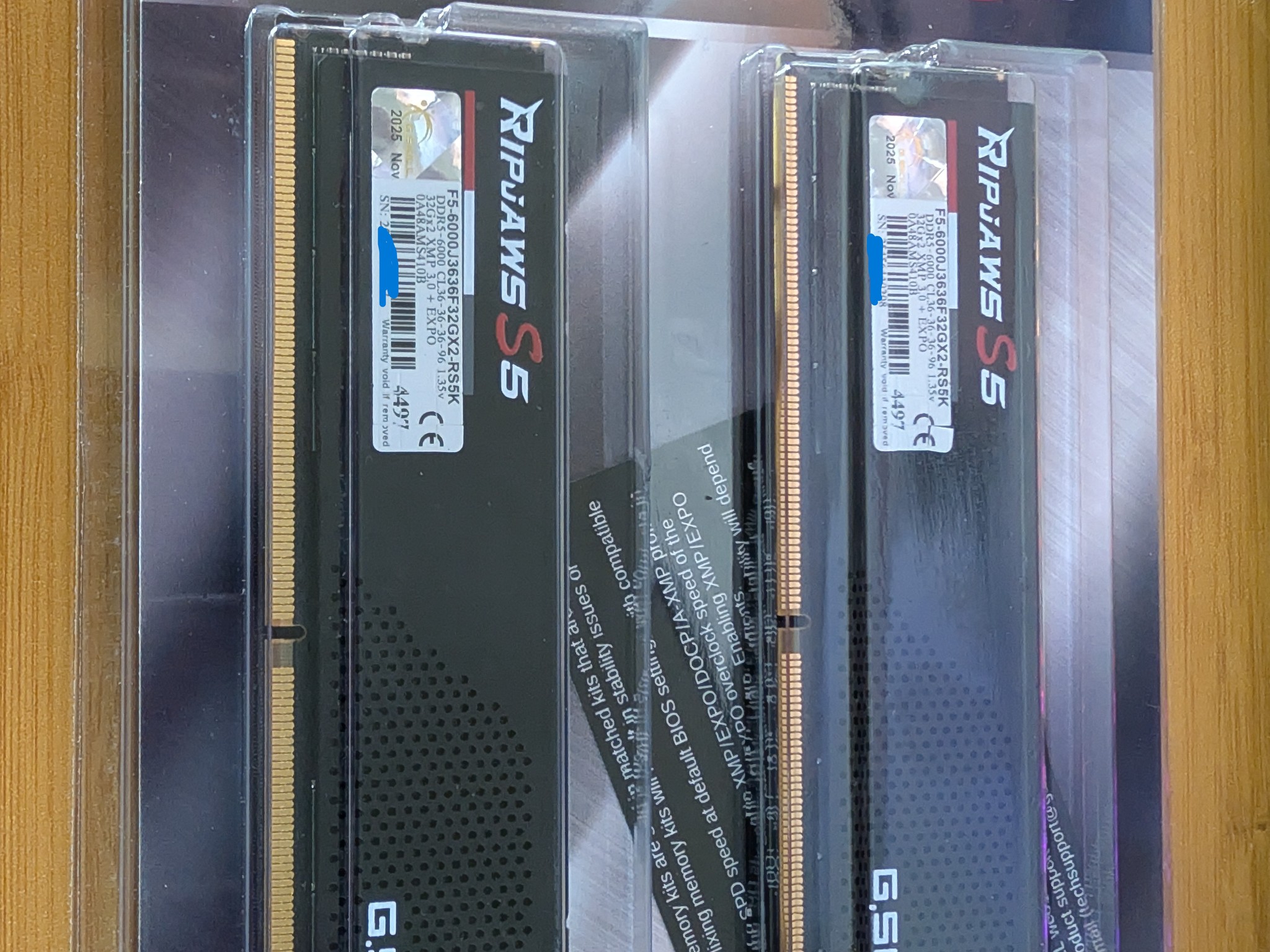 G.SKILL Ripjaws S5 64GB (2x32GB) DDR5-6000 CL36 — Brand New Sealed