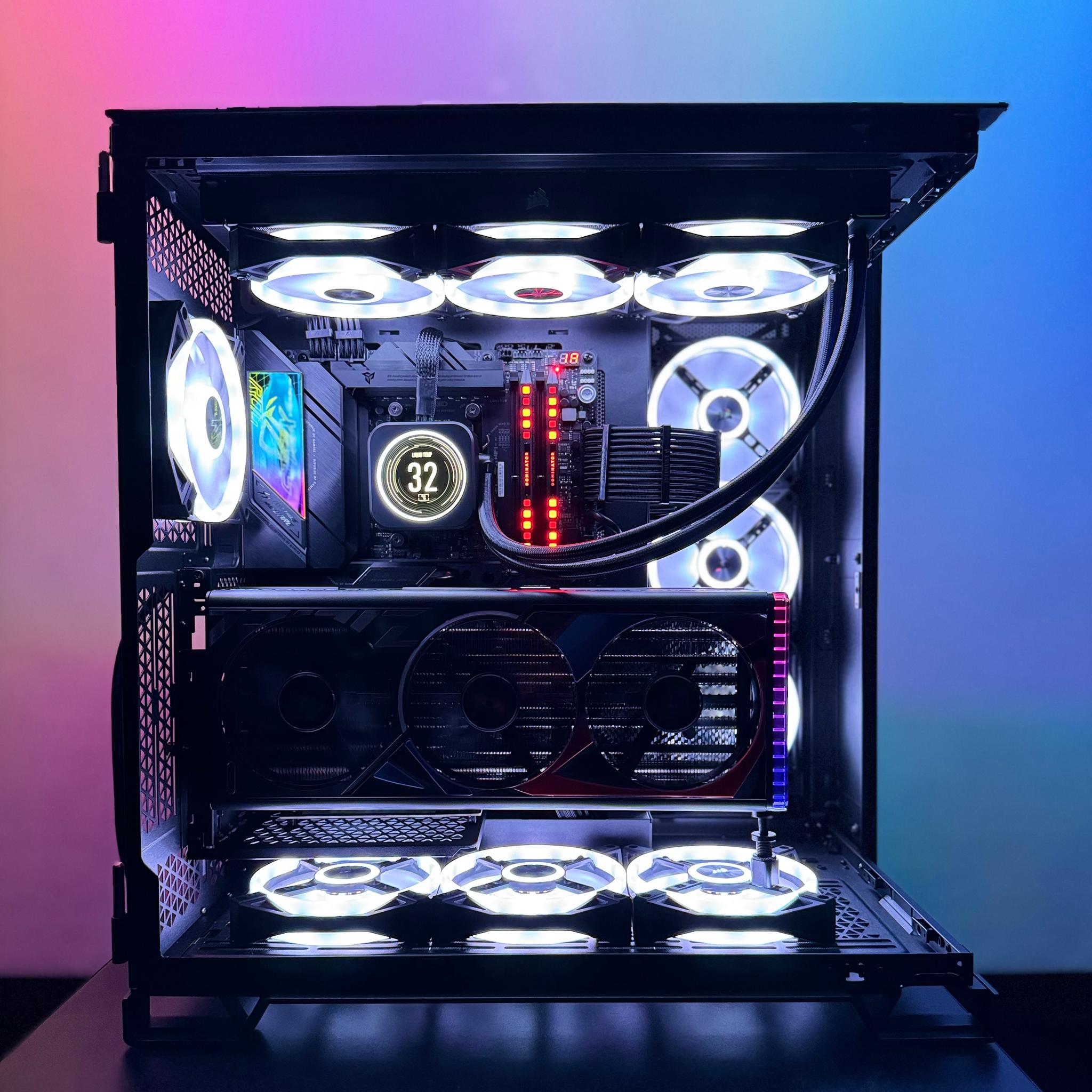 Haptix Corsair Dominator | ROG Strix 4090 OC - 7800x3D - 32GB Dominator DDR5 - 3TB | 1000w