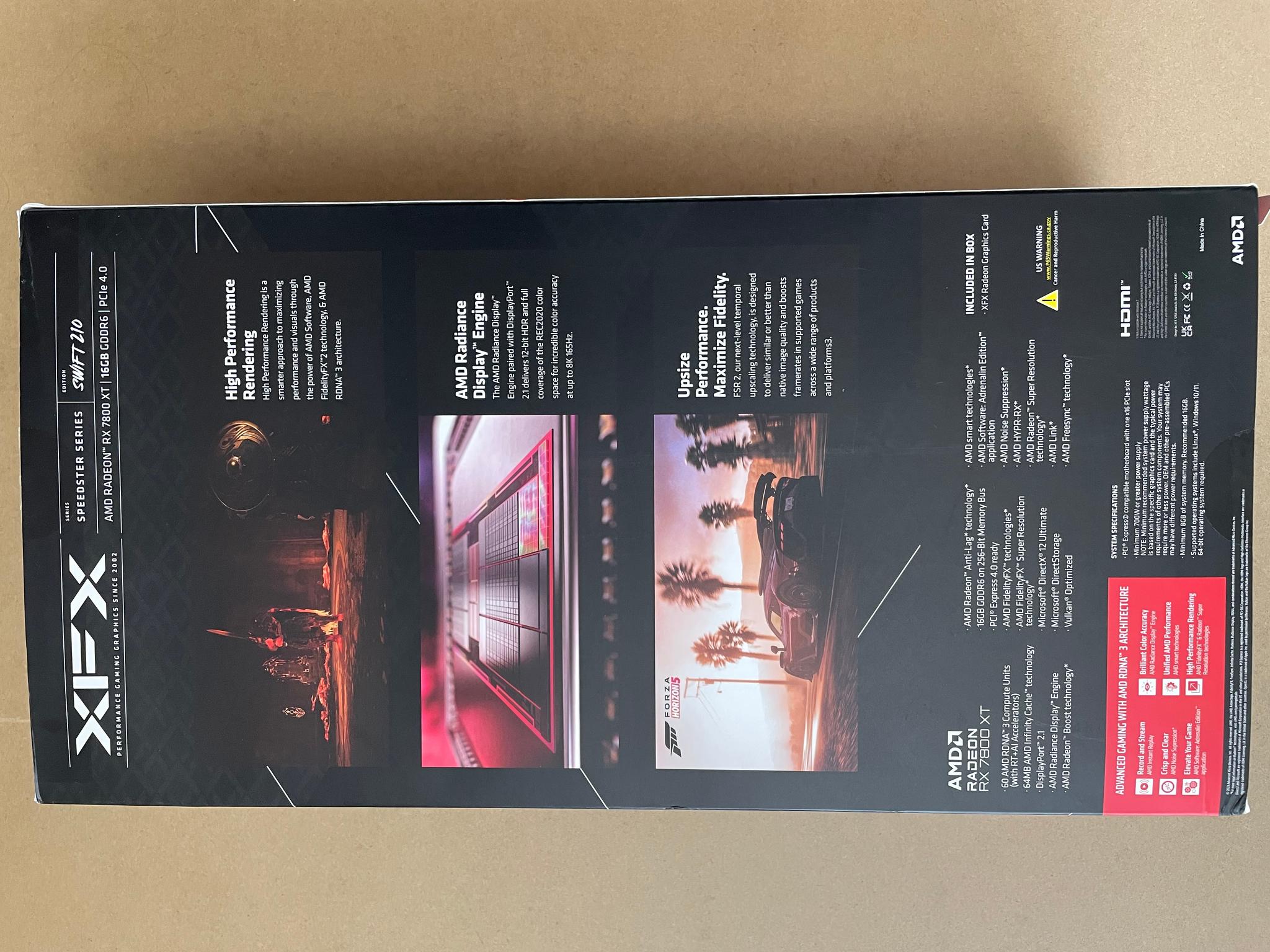 XFX SWFT 210 AMD Radeon RX 7800XT 16GB