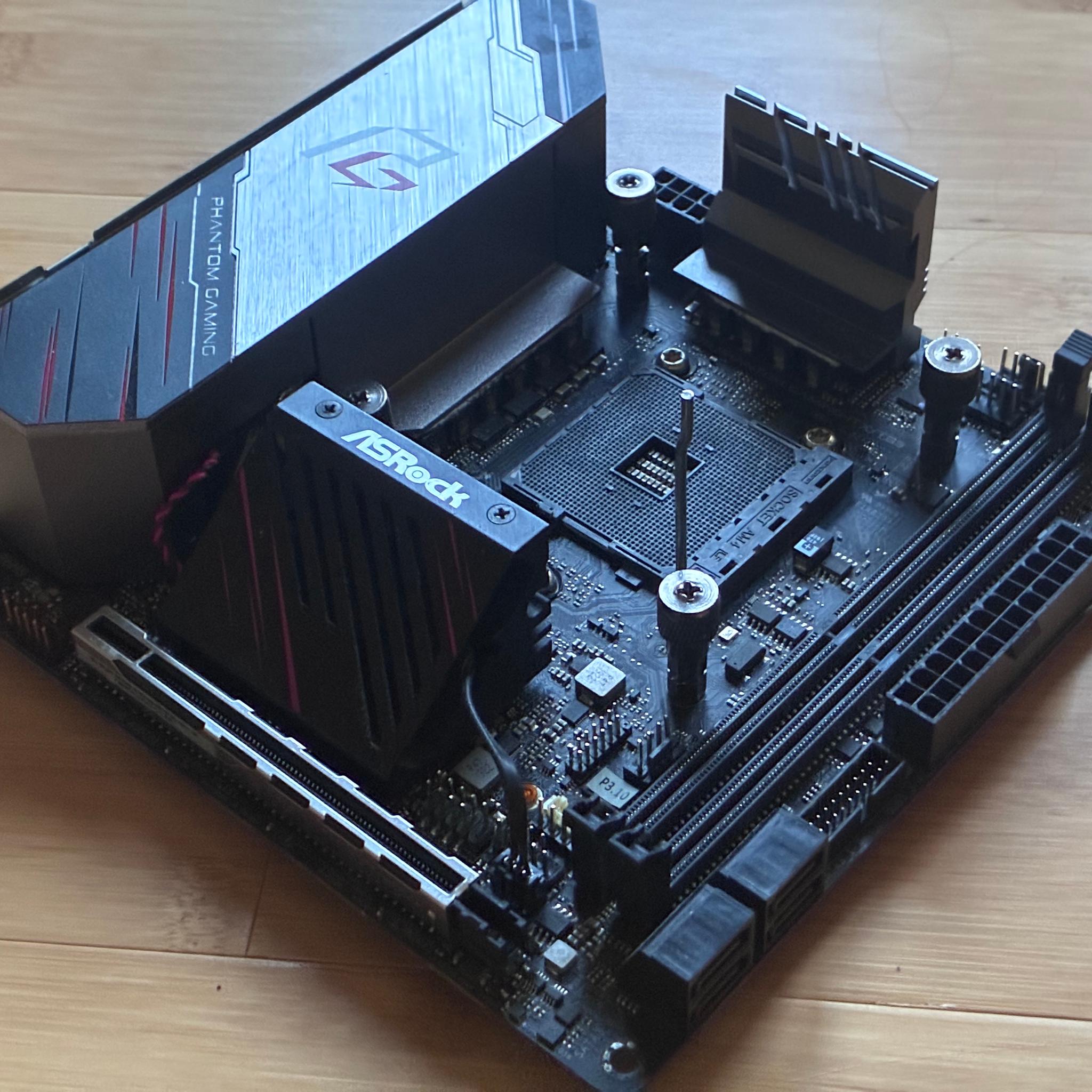 AM4 ASRock X570 mini ITX motherboard, good condition.