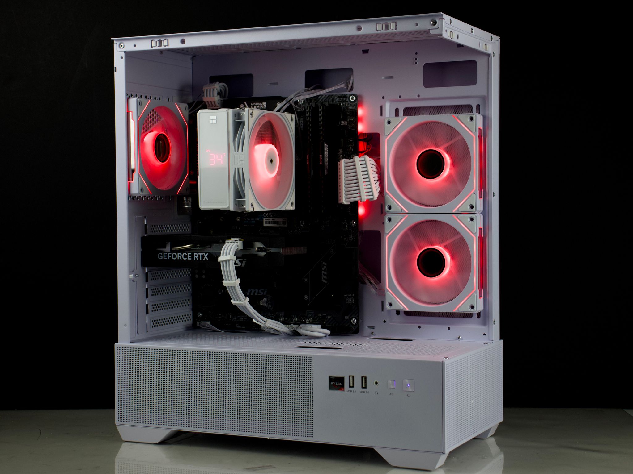 ⚪🔵  Gaming PC - RTX 5060 - Ryzen 5 5600XT - 32GB Ram - 1TB NVMe SSD - Digital Display 🔵⚪