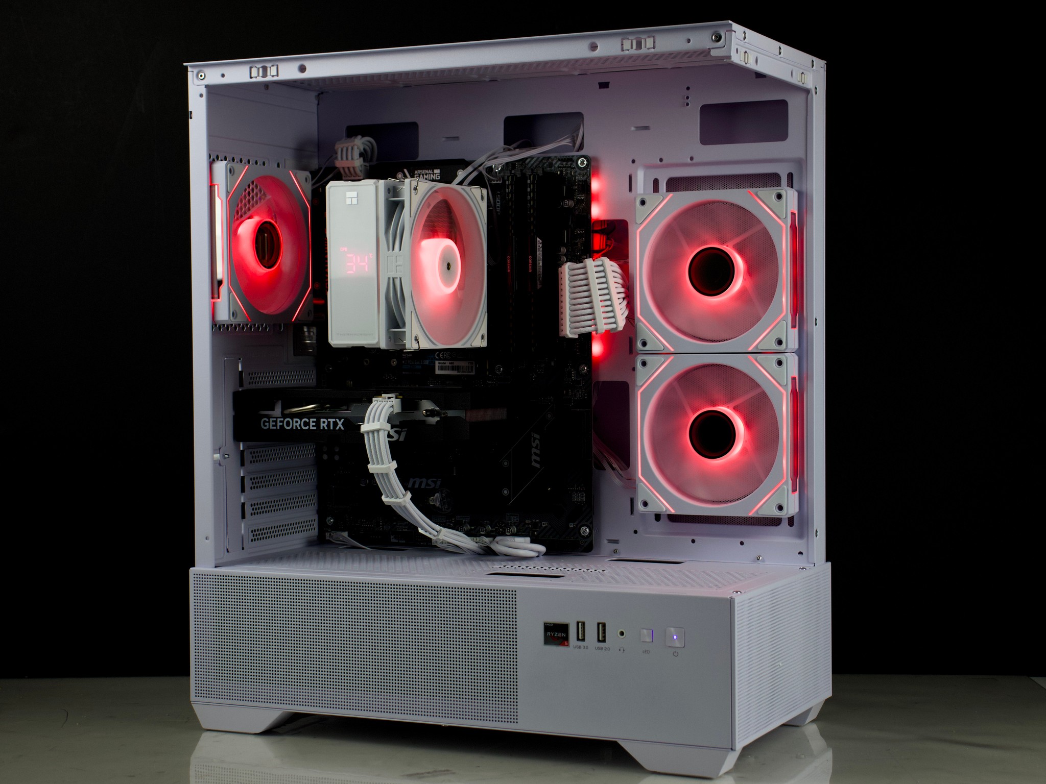 ⚪🔵  Gaming PC - RTX 5060 - Ryzen 5 5600XT - 32GB Ram - 1TB NVMe SSD - Digital Display 🔵⚪