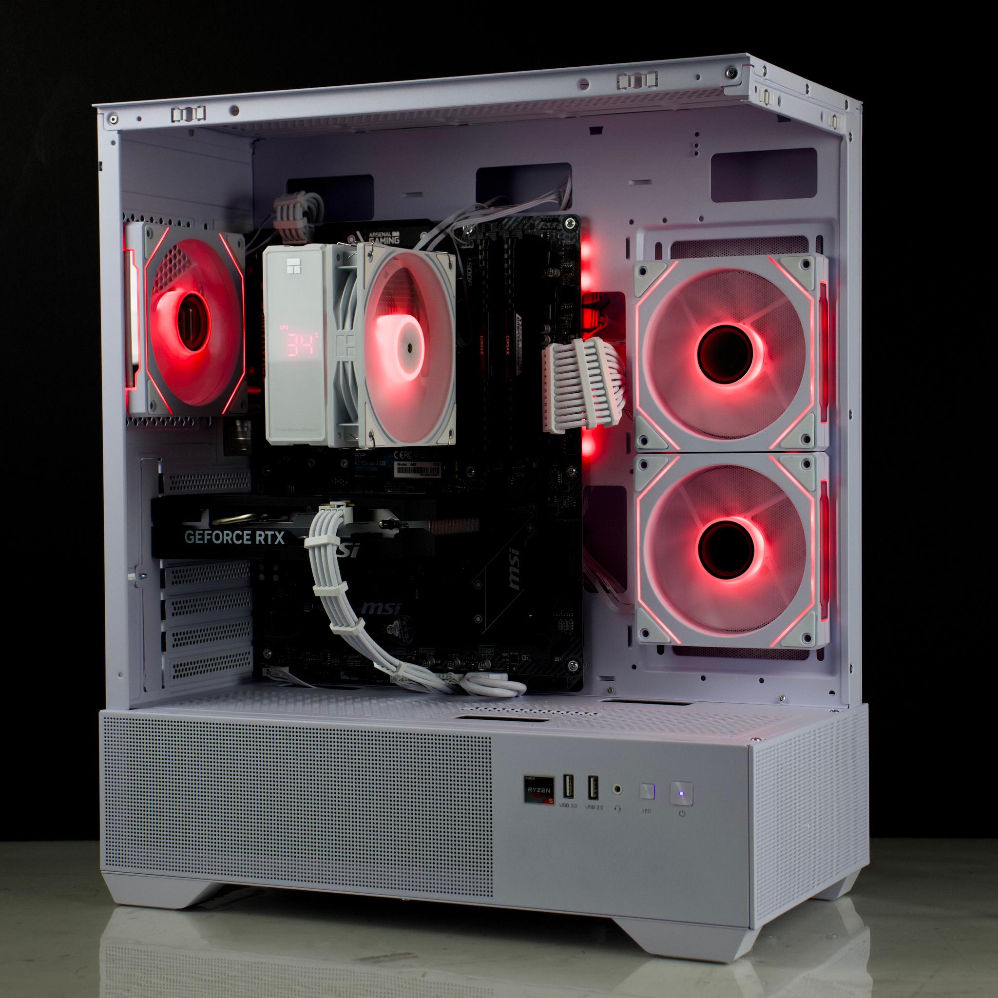 ⚪🔵  Gaming PC - RTX 5060 - Ryzen 5 5600XT - 32GB Ram - 1TB NVMe SSD - Digital Display 🔵⚪