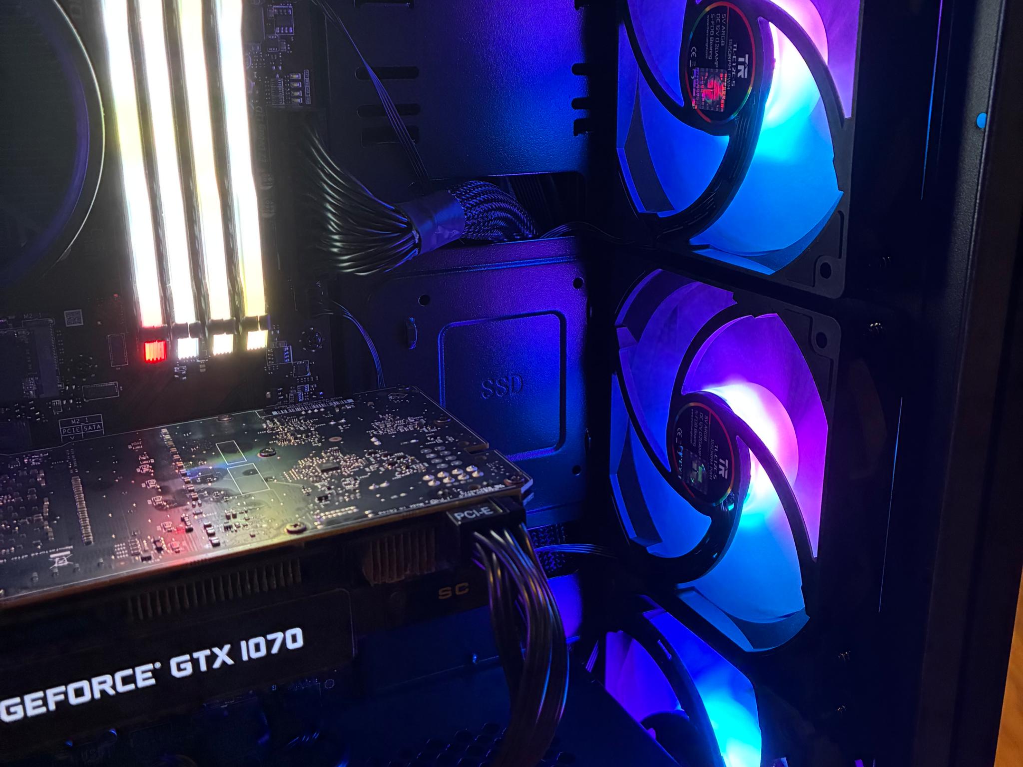 GTX 1070 R5 1600 ARGB GAMING PC 32GB 1TB SSD WiFi WINDOWS 10