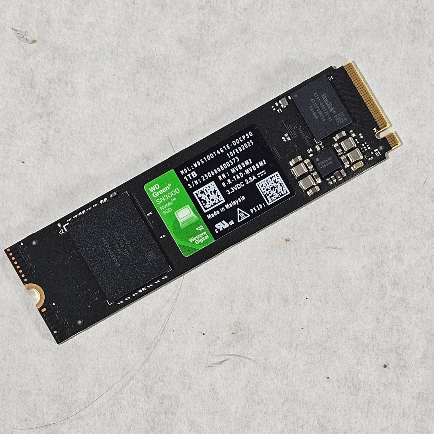 1TB NVMe M.2 SSD WD Green SN3000 Gen4