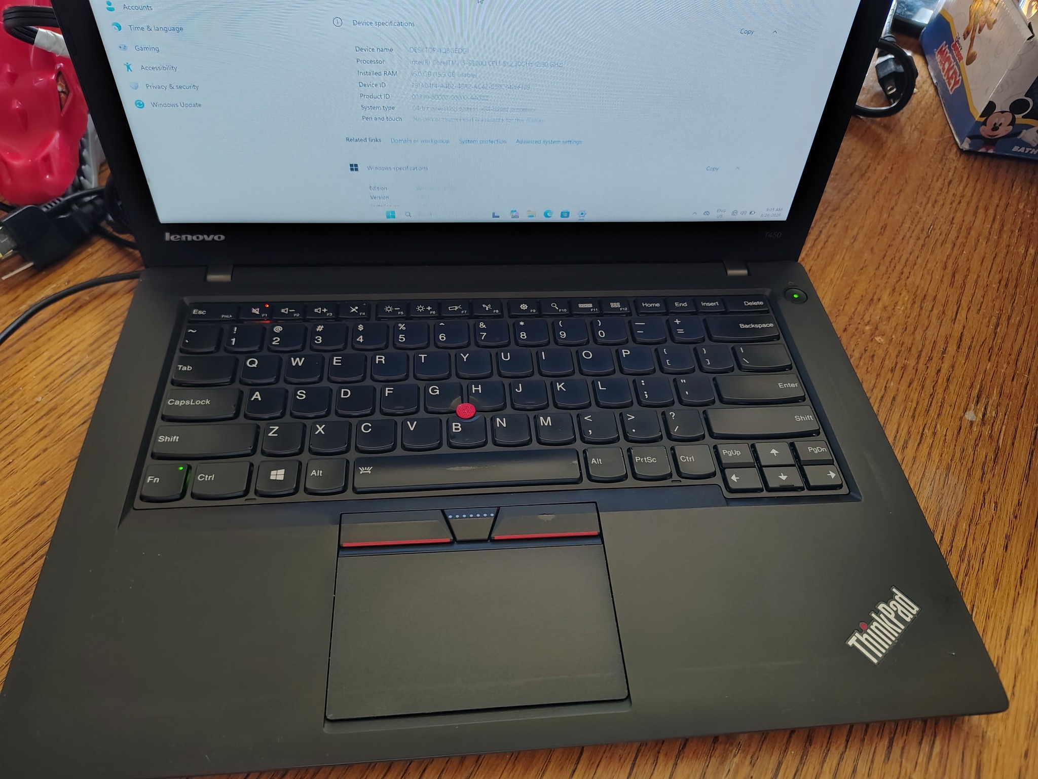 Lenovo T450 running Windows 11