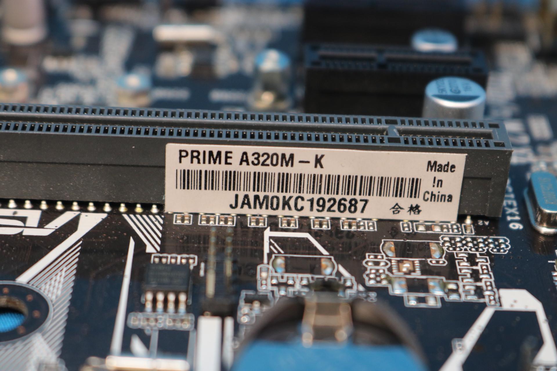 *Newest BIOS* ASUS Prime A320M-K AMD Socket AM4 DDR4 MicroATX Desktop Motherboard No I/O Shield