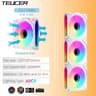 TEUCER DL-1 ARGB PC Fan Kit 3 in 1 RGB Wireless Modular Prism Fan x3 fans pack