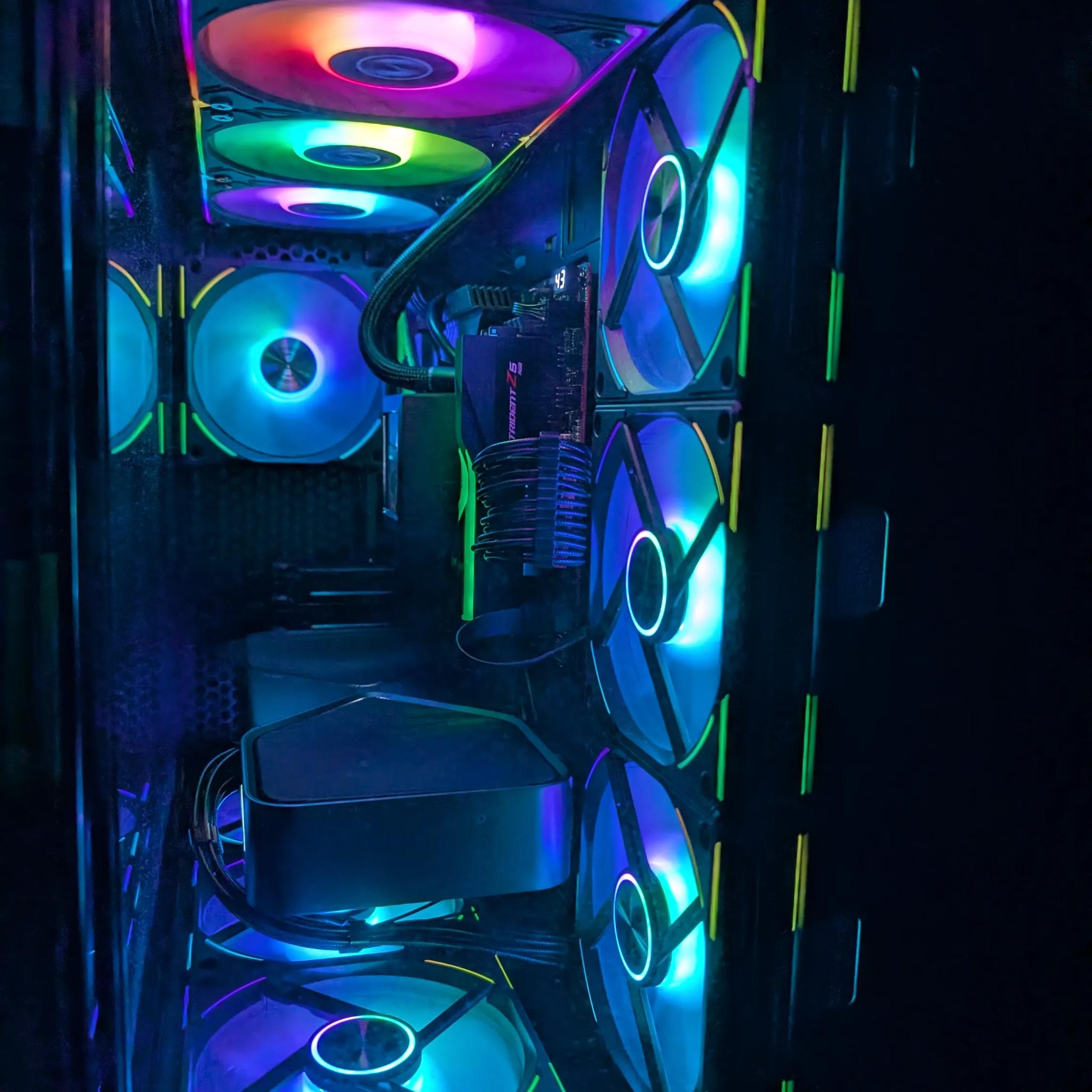 i9-14900K, 64GB DDR5-6400, 1TB M.2 NVMe, 1500W Platinum PSU, WiFi – Liquid Cooled Gaming PC