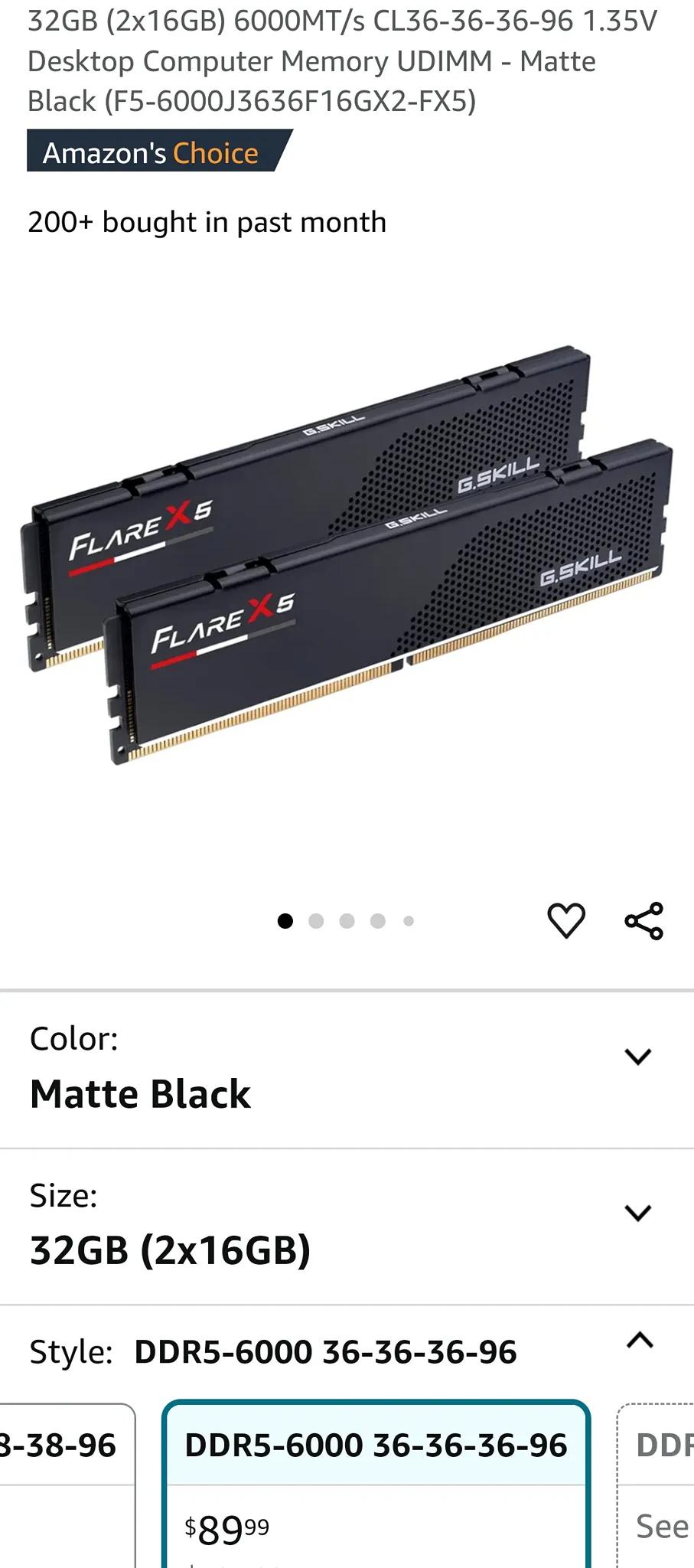 G.SKILL Flare X5 Series (AMD Expo) DDR5 RAM 32GB (2x16GB)