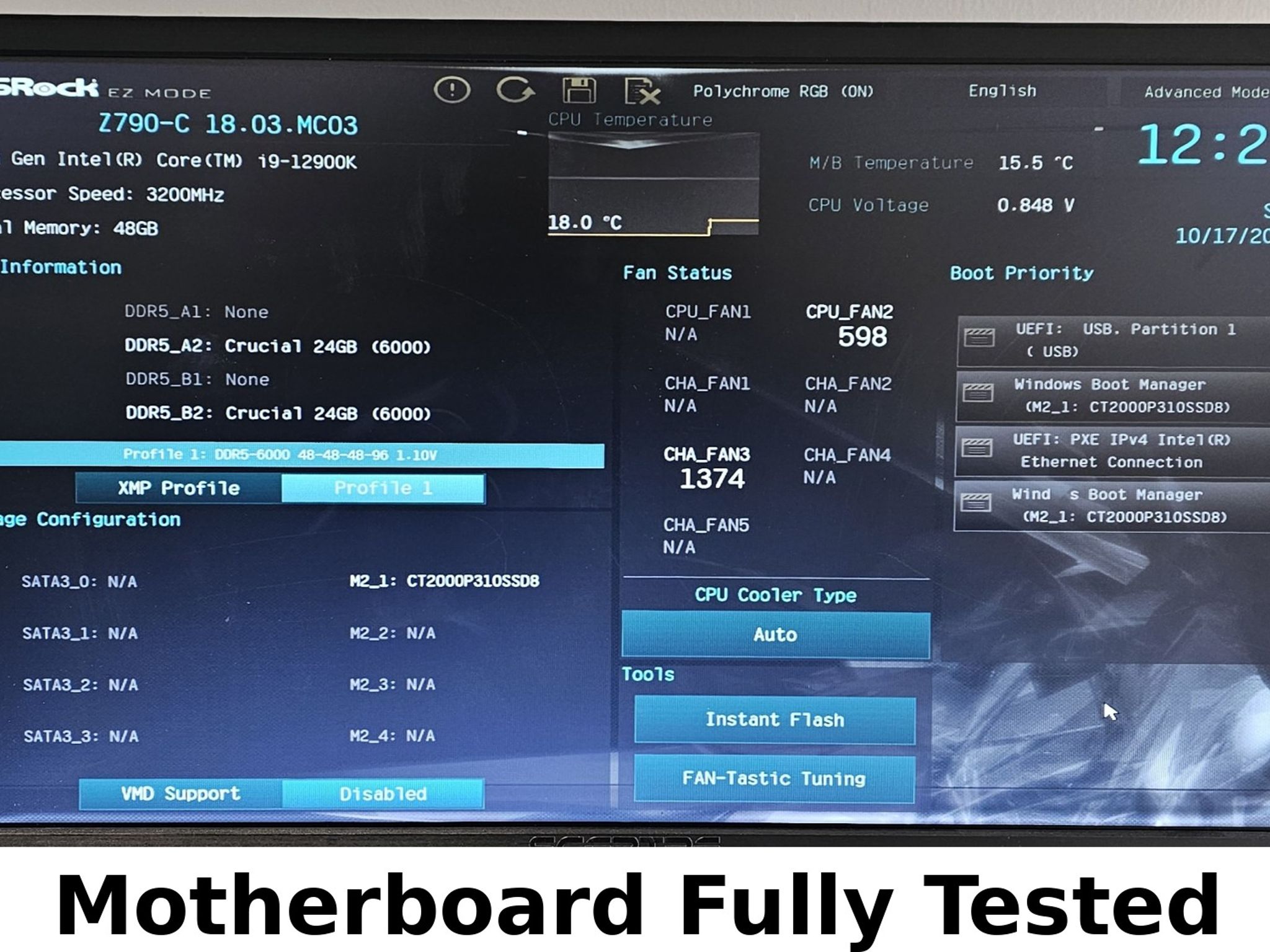 ASRock Z790-CX Lightning LGA1700 DDR5 ATX Motherboard