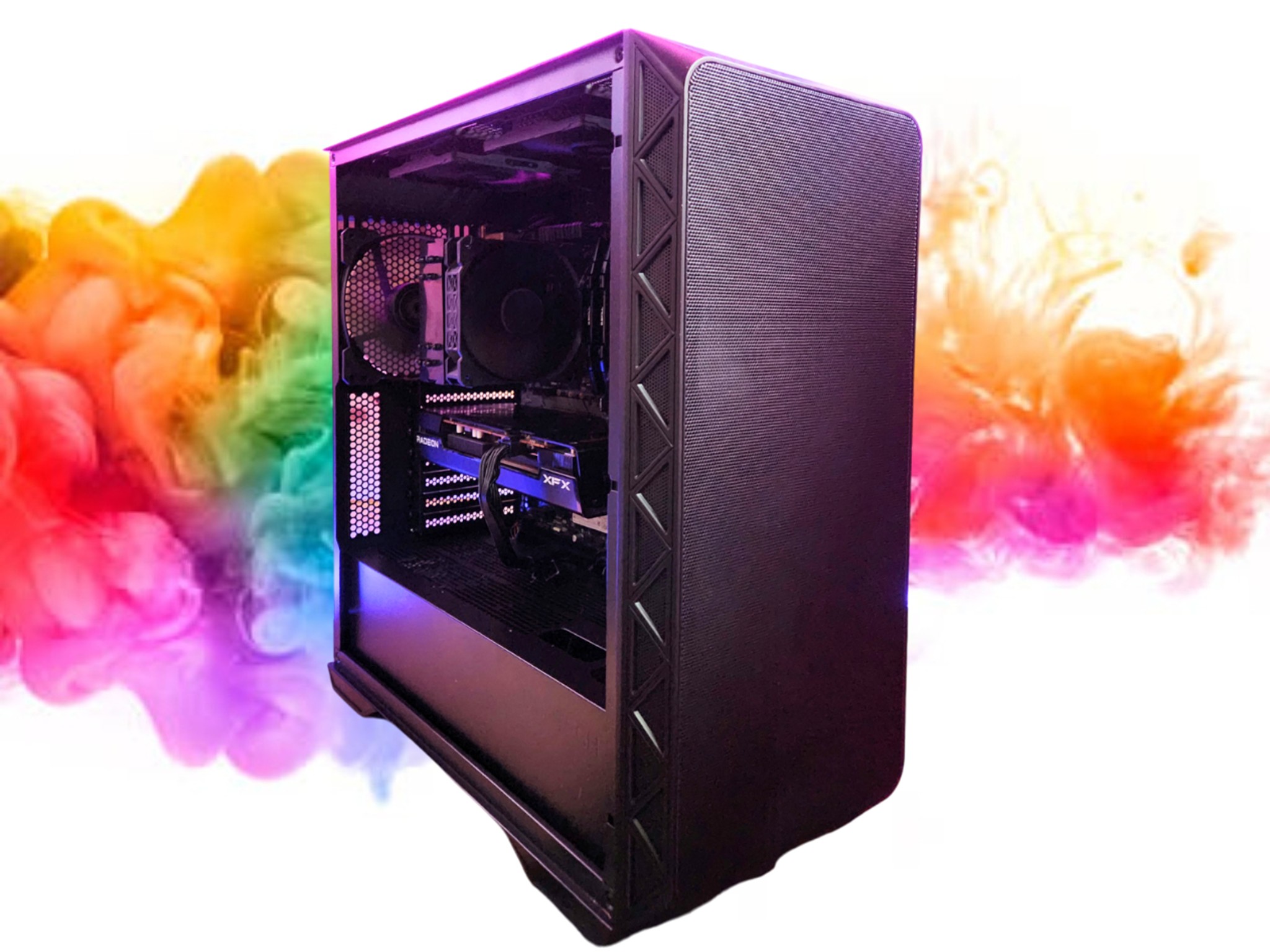 SALE: RX 6600 XT + Ryzen 5 3600 + 16GBs DDR4 RAM + 512GB SSD + 5 Fans ( Black No RGB Gaming PC )