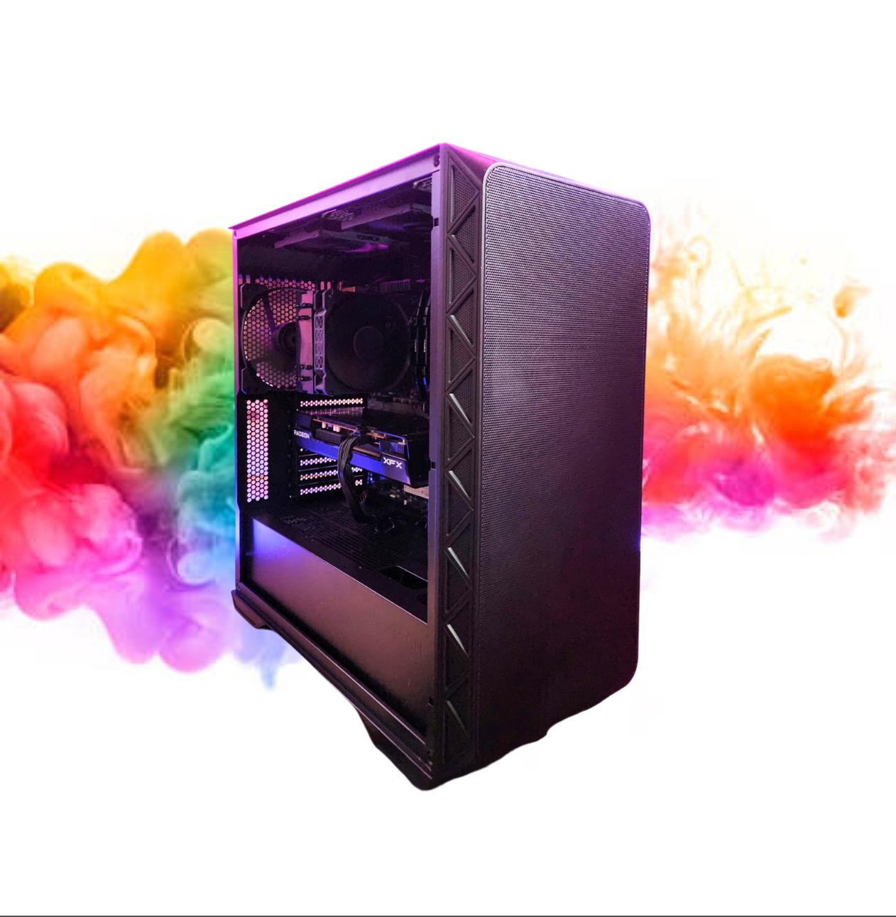 SALE: RX 6600 XT + Ryzen 5 3600 + 16GBs DDR4 RAM + 512GB SSD + 5 Fans ( Black No RGB Gaming PC )