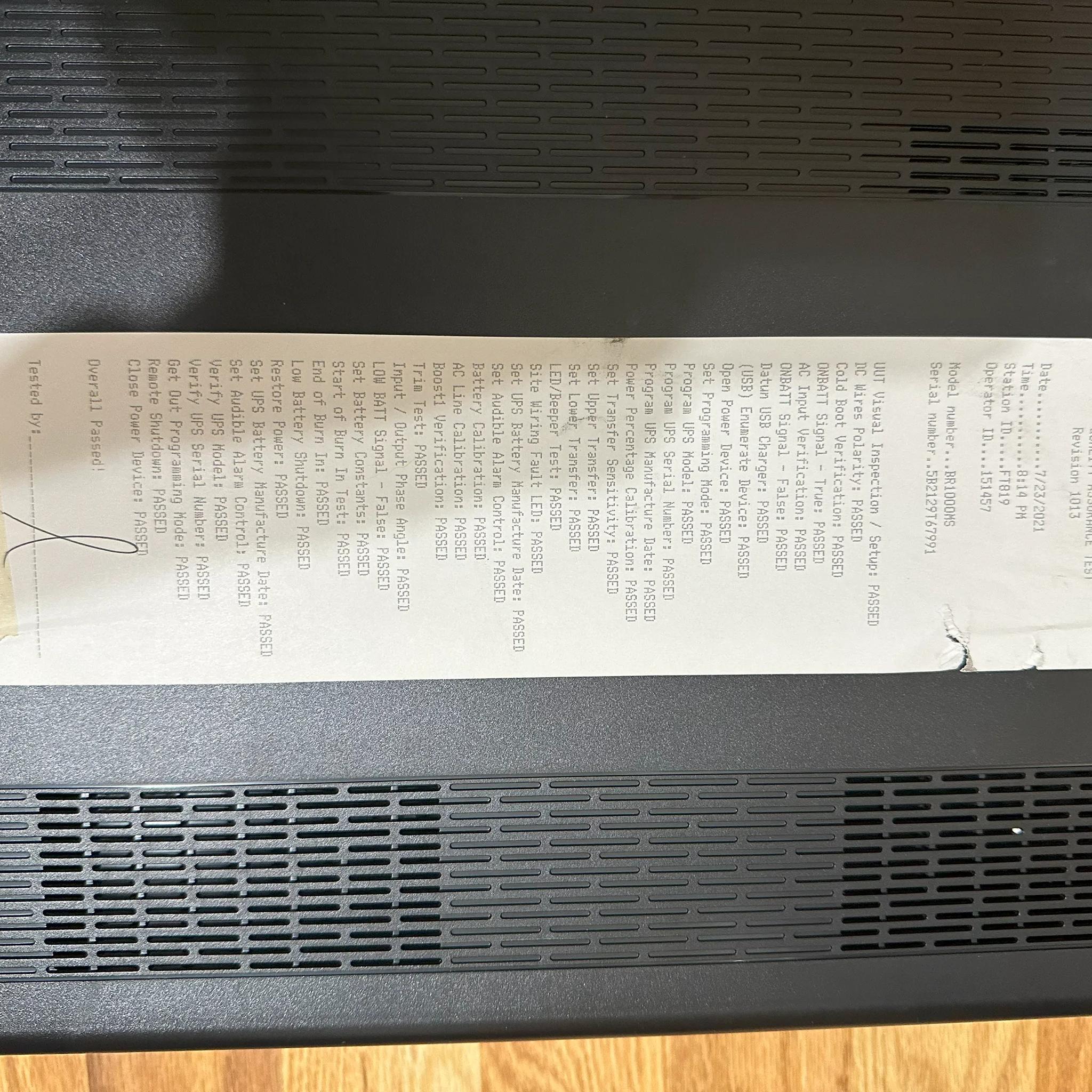 APC Back-UPS 1000 S (Battery Never Used)