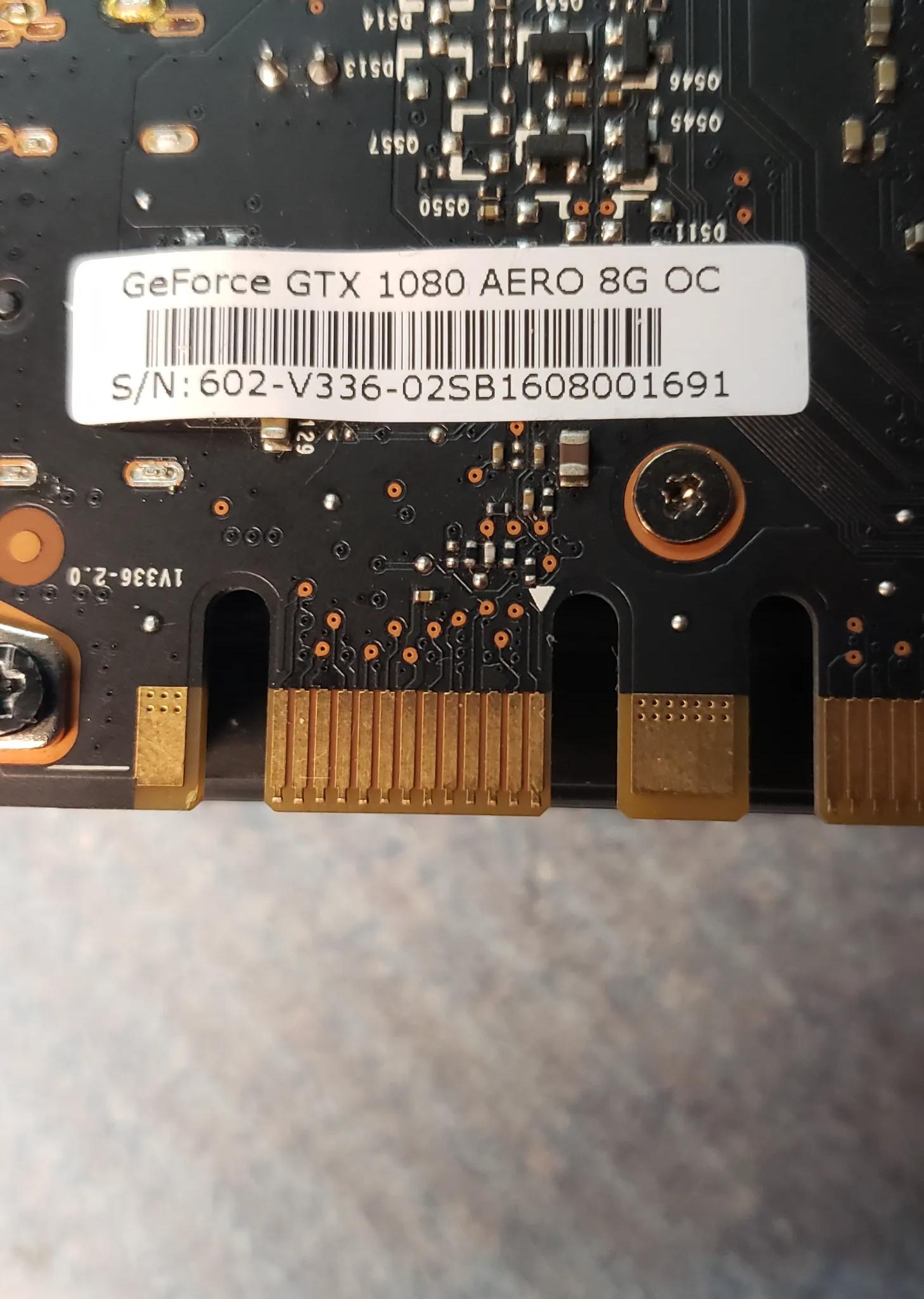 MSi GTX 1080 8gb OC Aero graphics card
