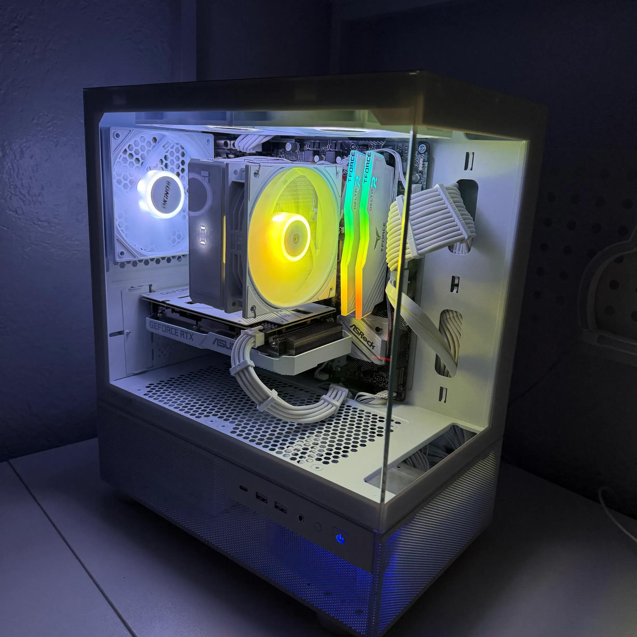 ⚡️ All-White Custom Gaming PC – RTX 3060 + Ryzen 5 5500 | Benchmark-Tested | 1080p & 1440p Ready ⚡️
