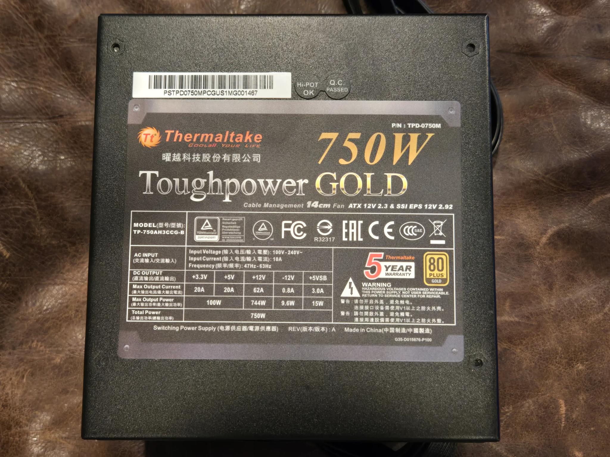 Thermaltake Toughpower 750W Gold (Modular)