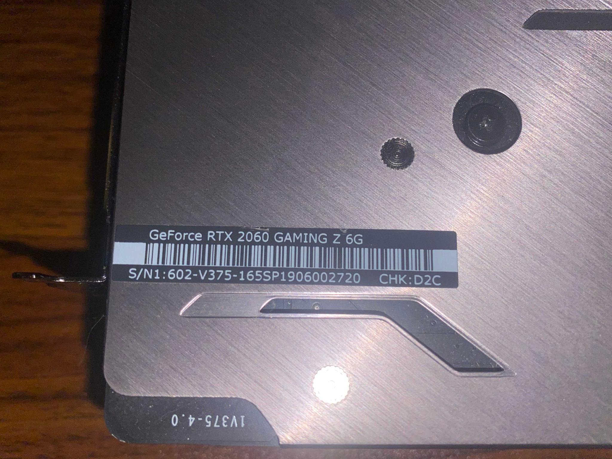 MSI RTX 2060 6GB Gaming Z Twin Frozr 7 RGB