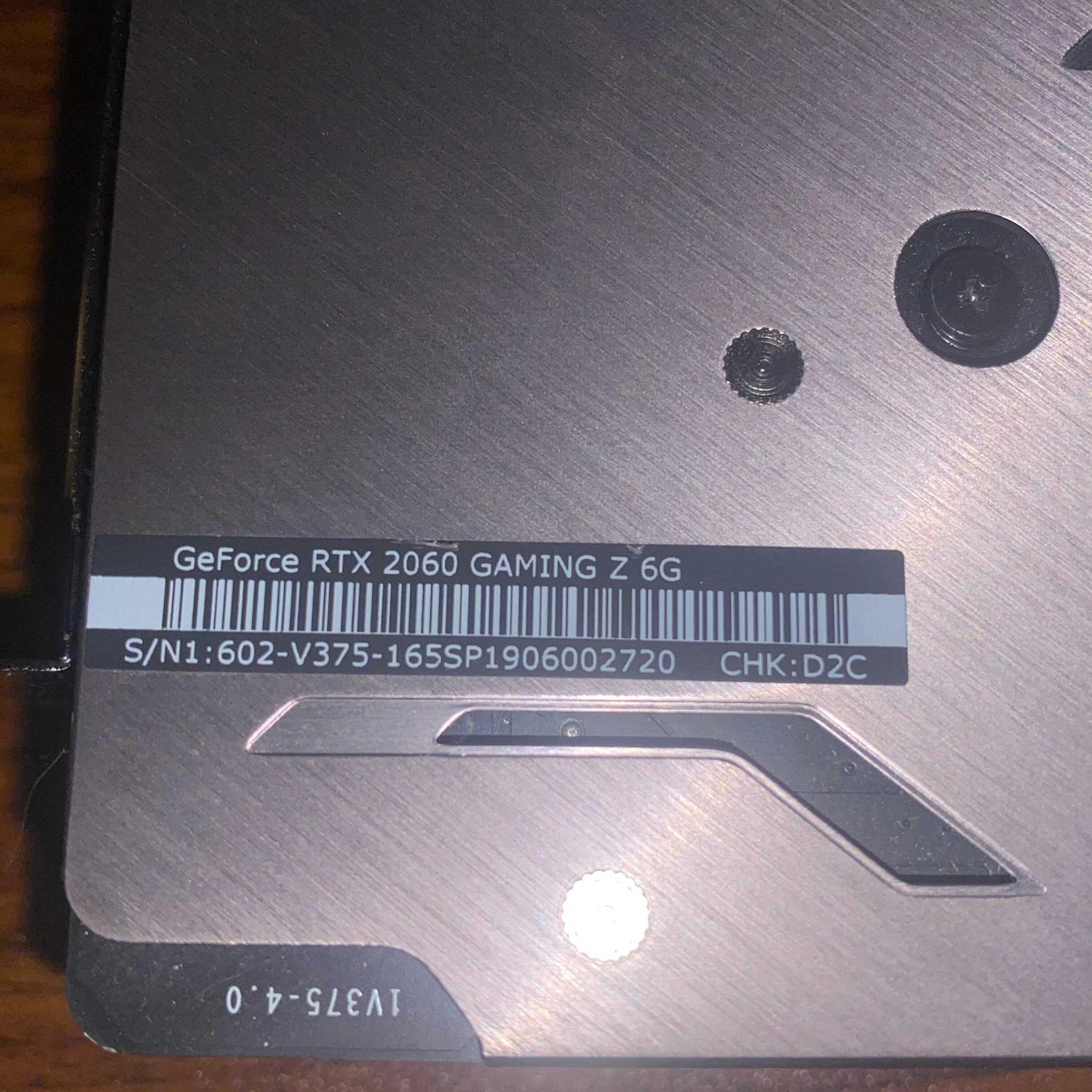 MSI RTX 2060 6GB Gaming Z Twin Frozr 7 RGB