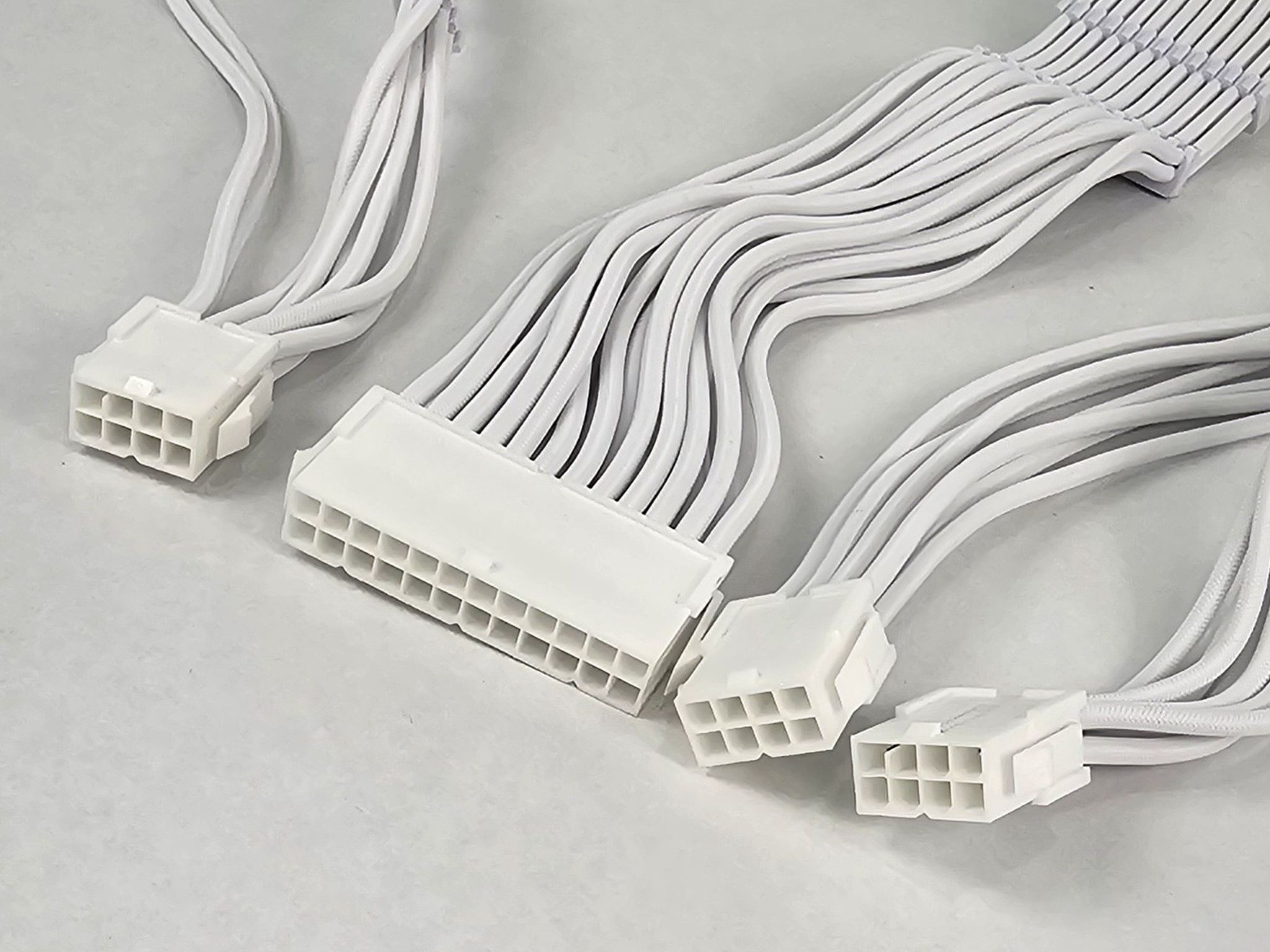 White CPU and Motherboard PC Extension Cables