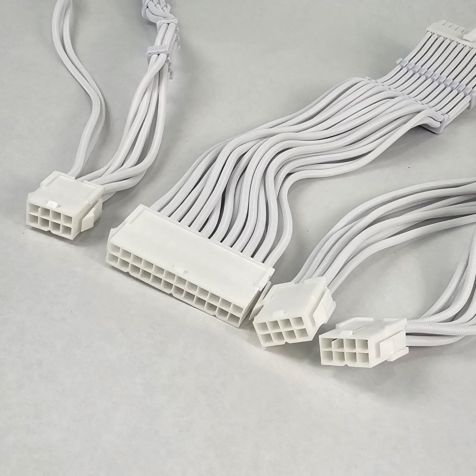 White CPU and Motherboard PC Extension Cables