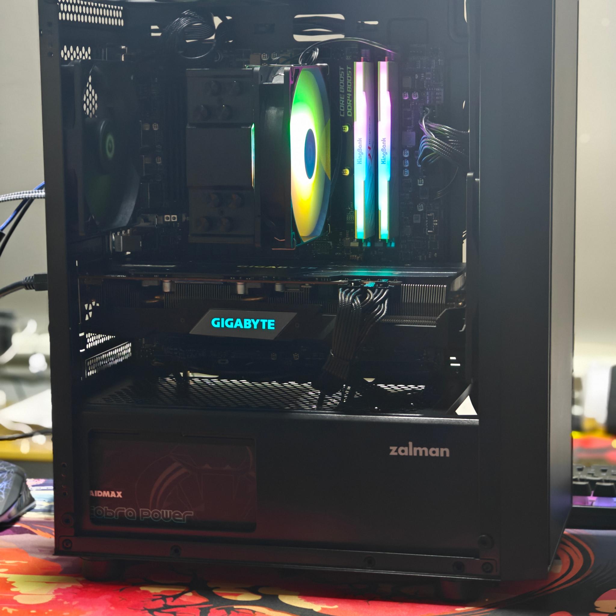 1440P GAMING PC|AMD RYZEN 5 5600|16GB DDR4 3200|1TB NVME SSD|GIGABYTE AMD RX 5700 XT|WIN 11 HOME