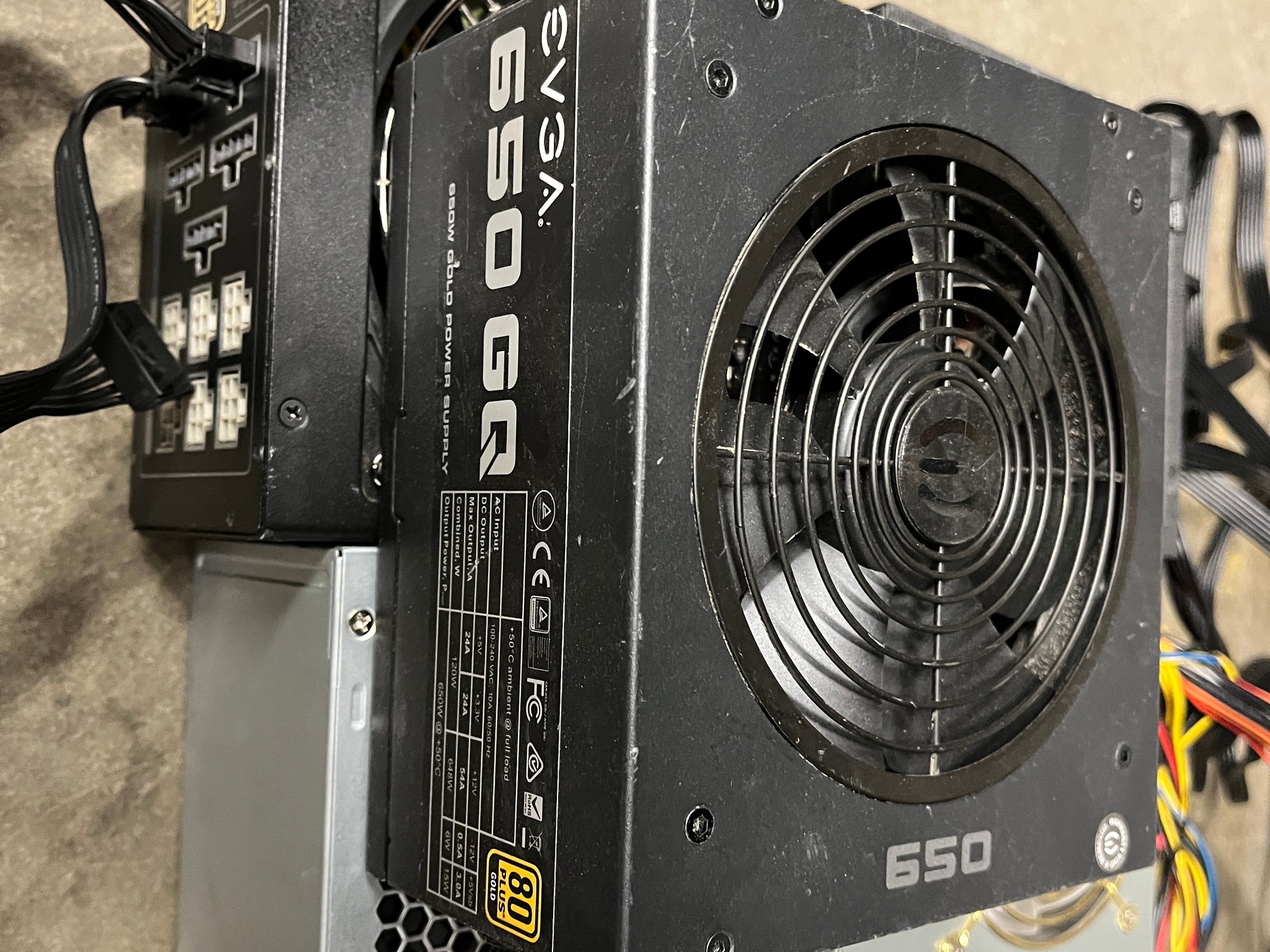 Lot of 6 ATX Desktop Power Supply 400w-1000w Cooler Master, EVGA, and More - Not Working, As‑Is