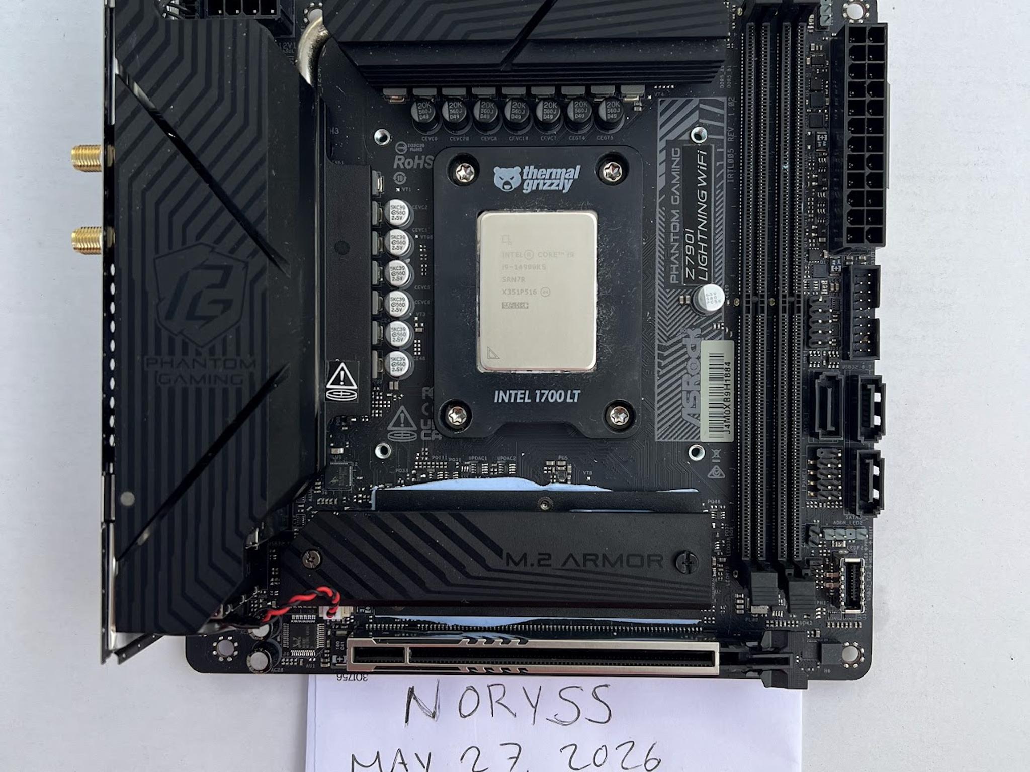 Intel 14900KS + AsRock Z790i Lightning + 32GB DDR5