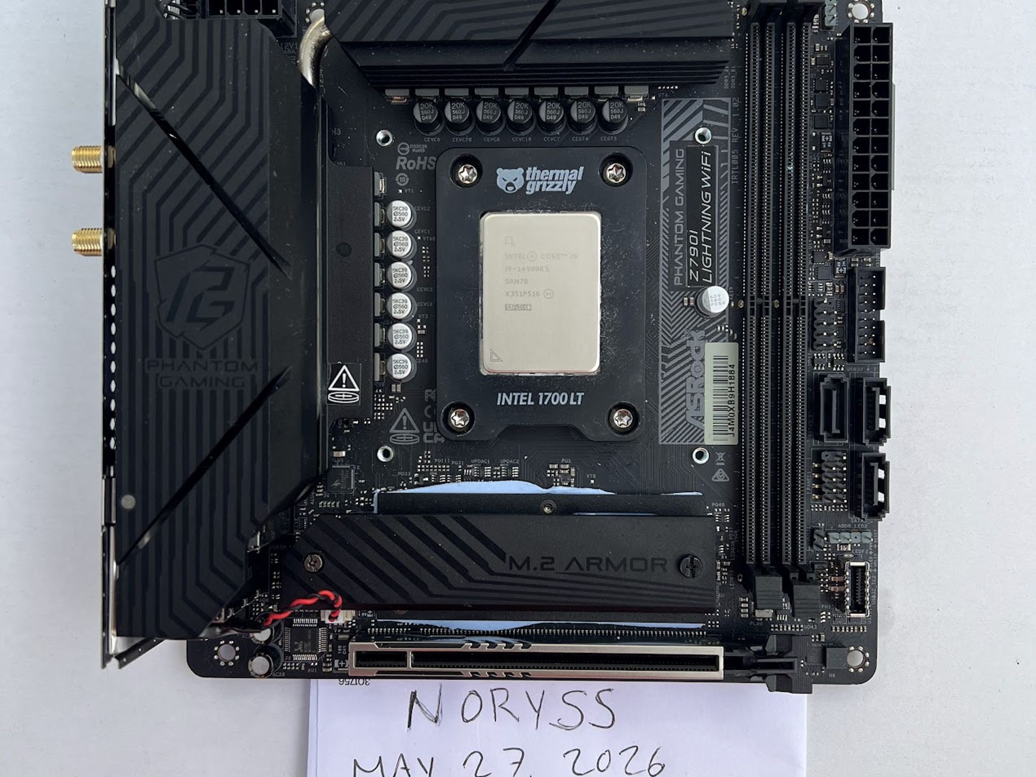 Intel 14900KS + AsRock Z790i Lightning + 32GB DDR5