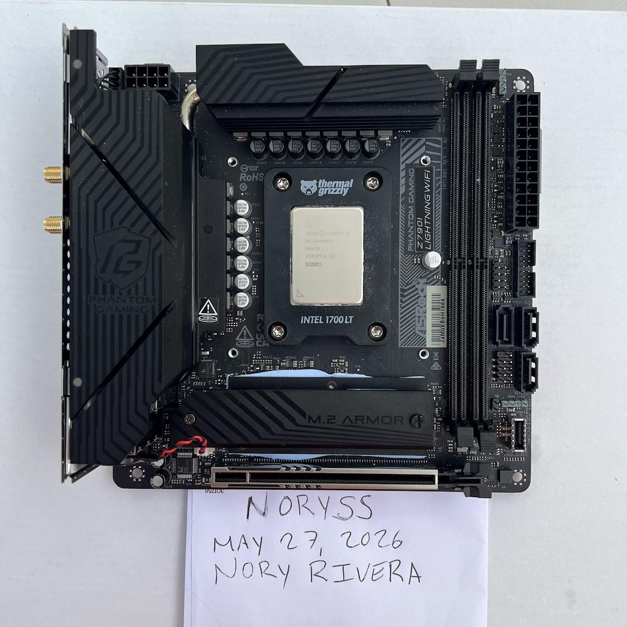Intel 14900KS + AsRock Z790i Lightning + 32GB DDR5