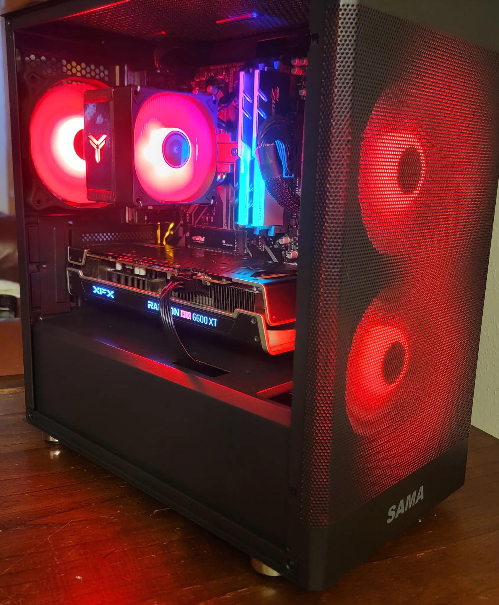 Gaming PC Ryzen 7 3700x, RX 6600 XT, 32Gb Ram, 4Tb total storage