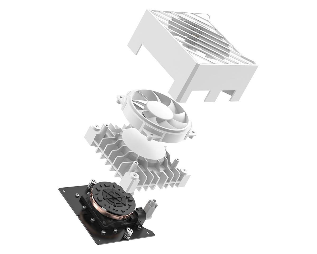 New White ID-COOLING DASHFLOW 360 XT LITE Liquid Cooler - 360mm Radiator
