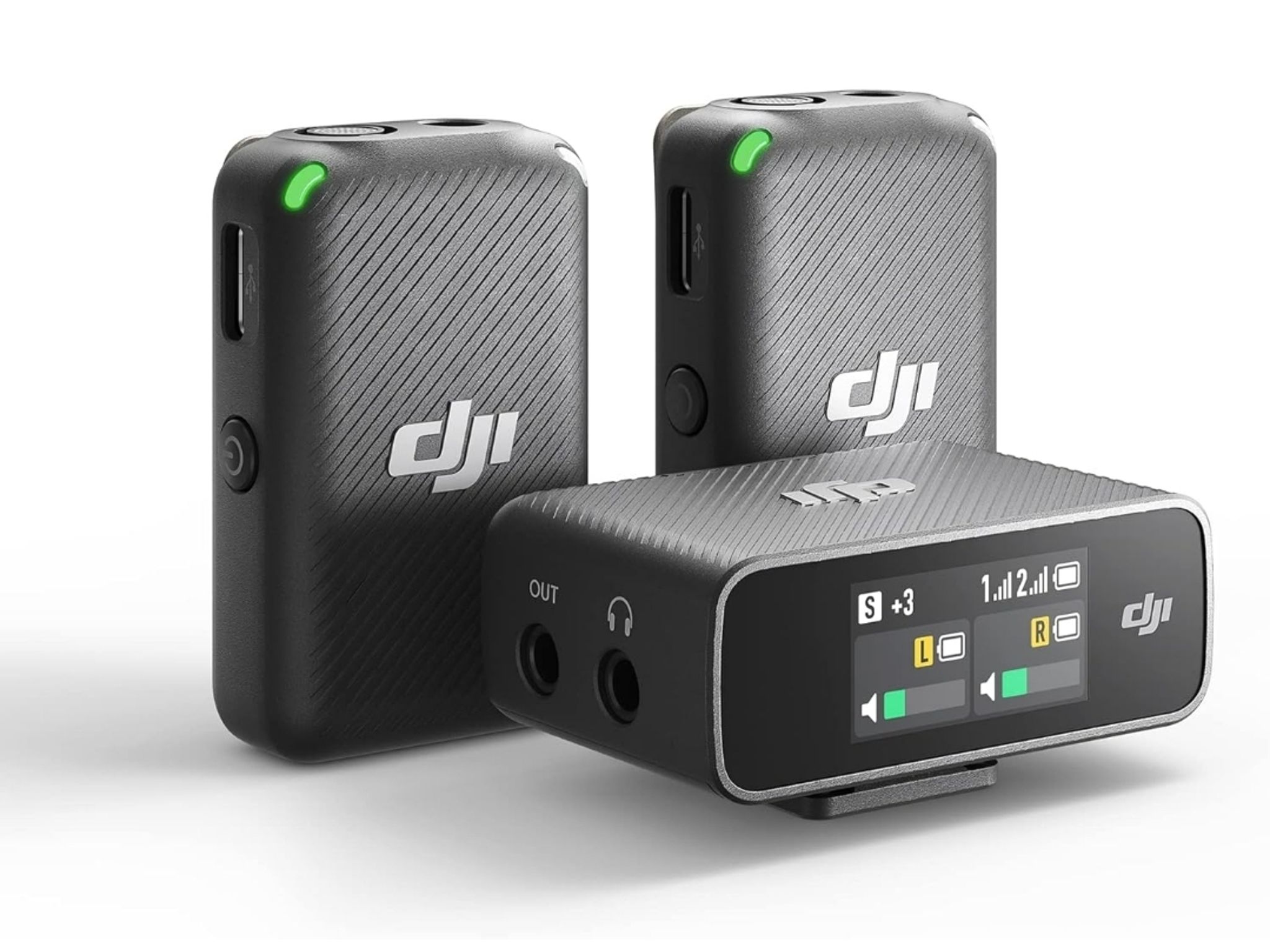 DJI Mic (2 TX + 1 RX + Charging Case), Wireless Lavalier Microphone
