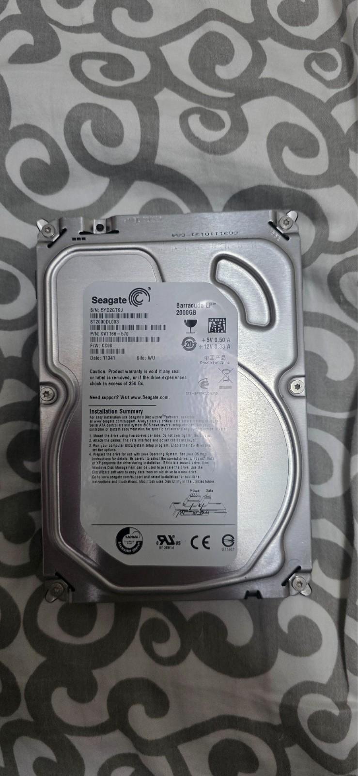 Seagate Barracuda LP 2000GB ST2000DL003 3.5" SATA 6Gbps 2TB