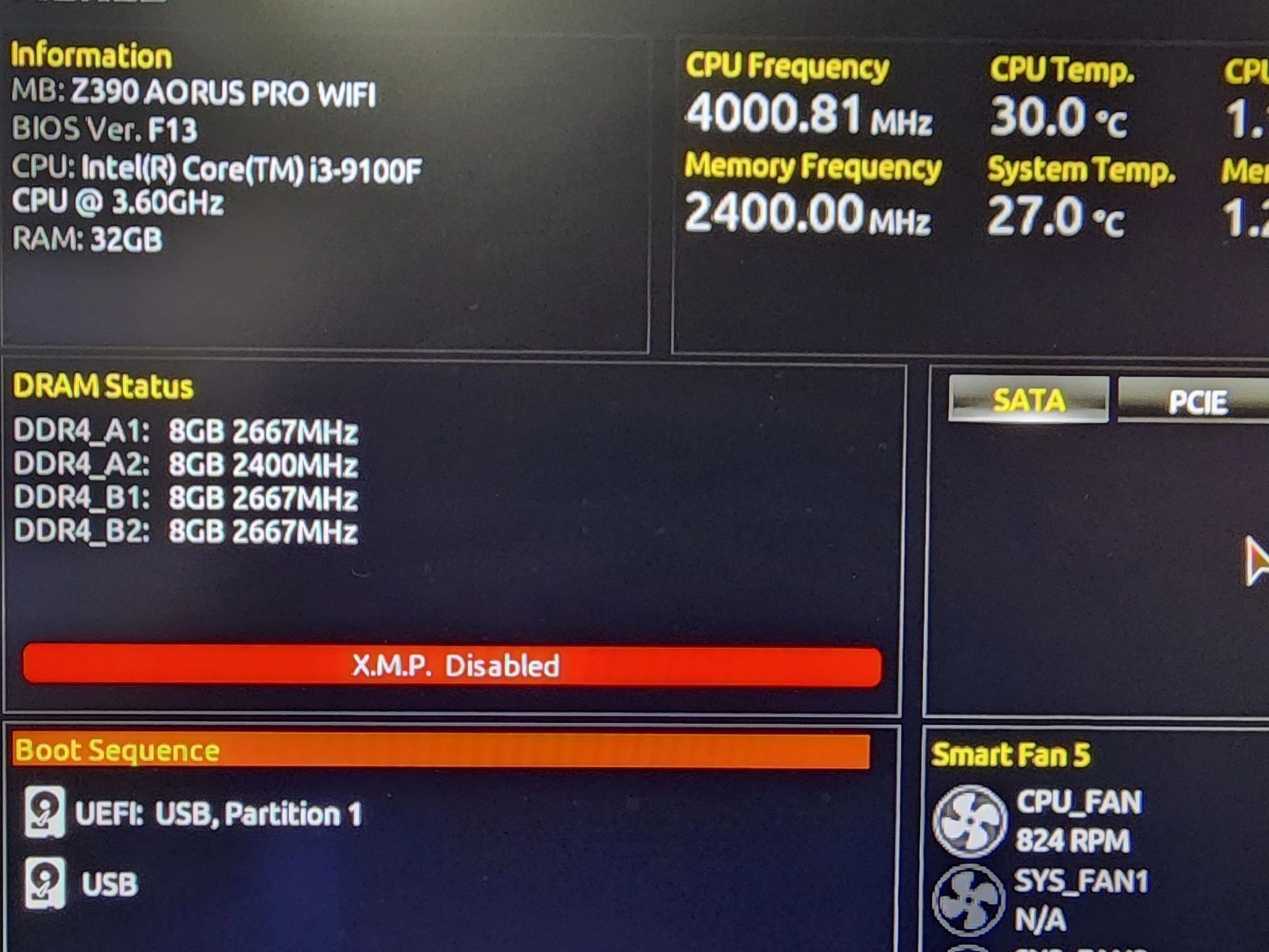 UPDATED BIOS GIGABYTE Z390 AORUS PRO WIFI DDR4 LGA 1151 ATX MOTHERBOARD